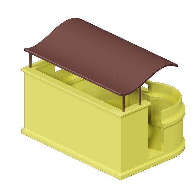 Toddler Cafe Stall Toy 3D model_3