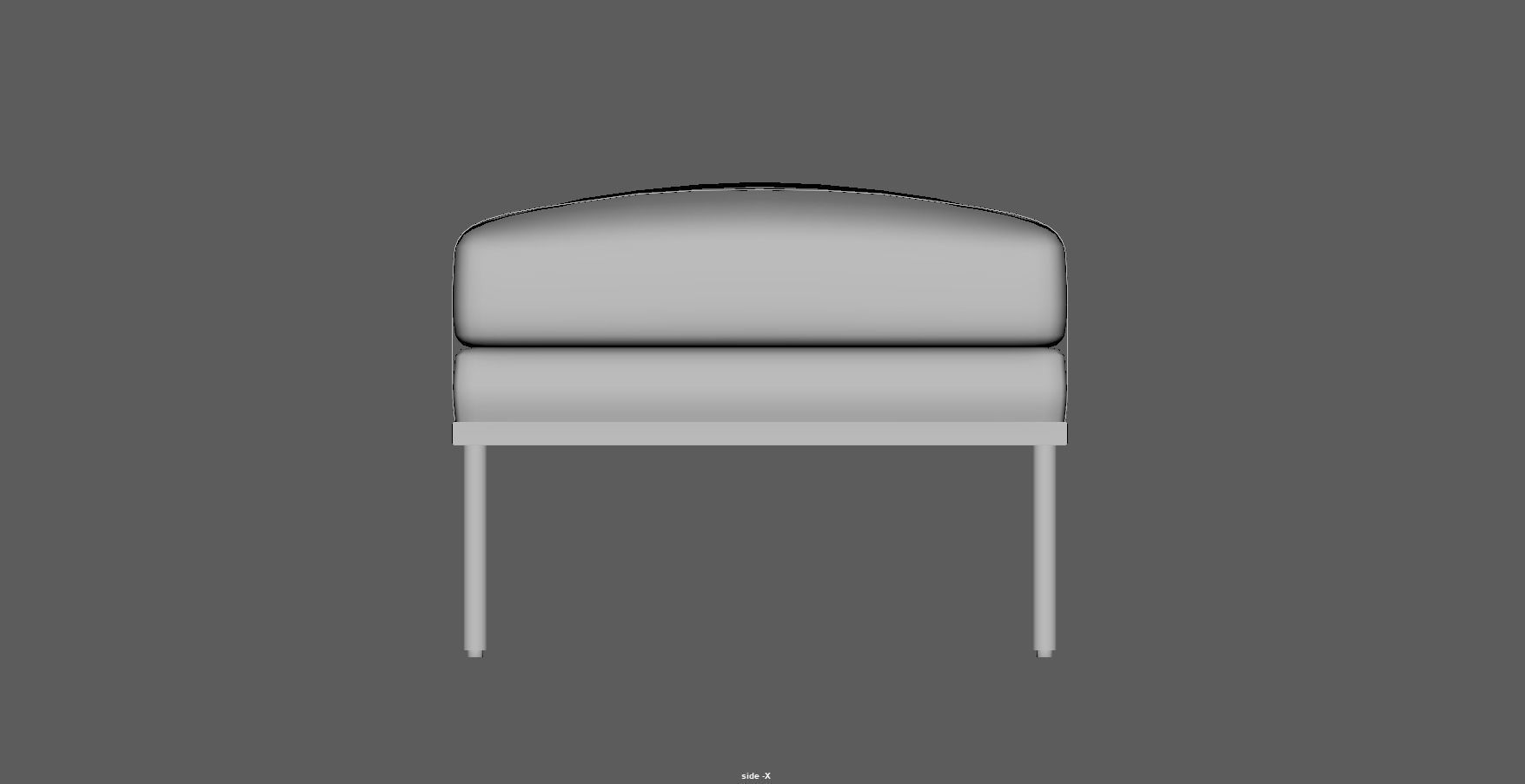 Booker bench - end bench - stool - seat - accent bench Low-poly 3D model_6