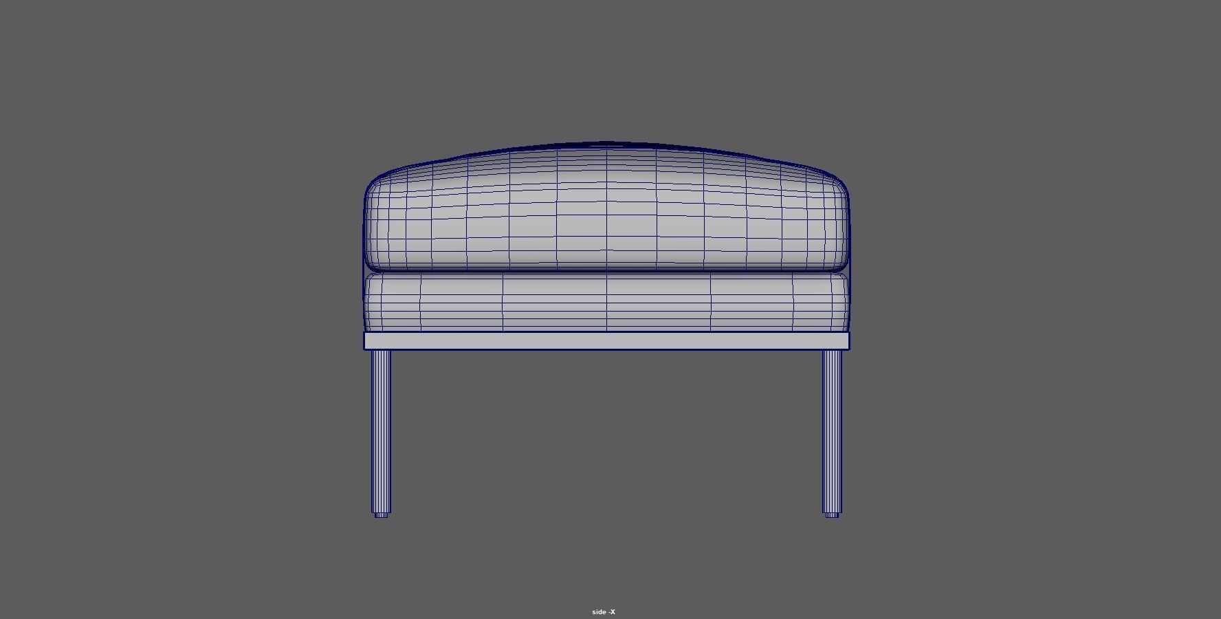 Booker bench - end bench - stool - seat - accent bench Low-poly 3D model_12