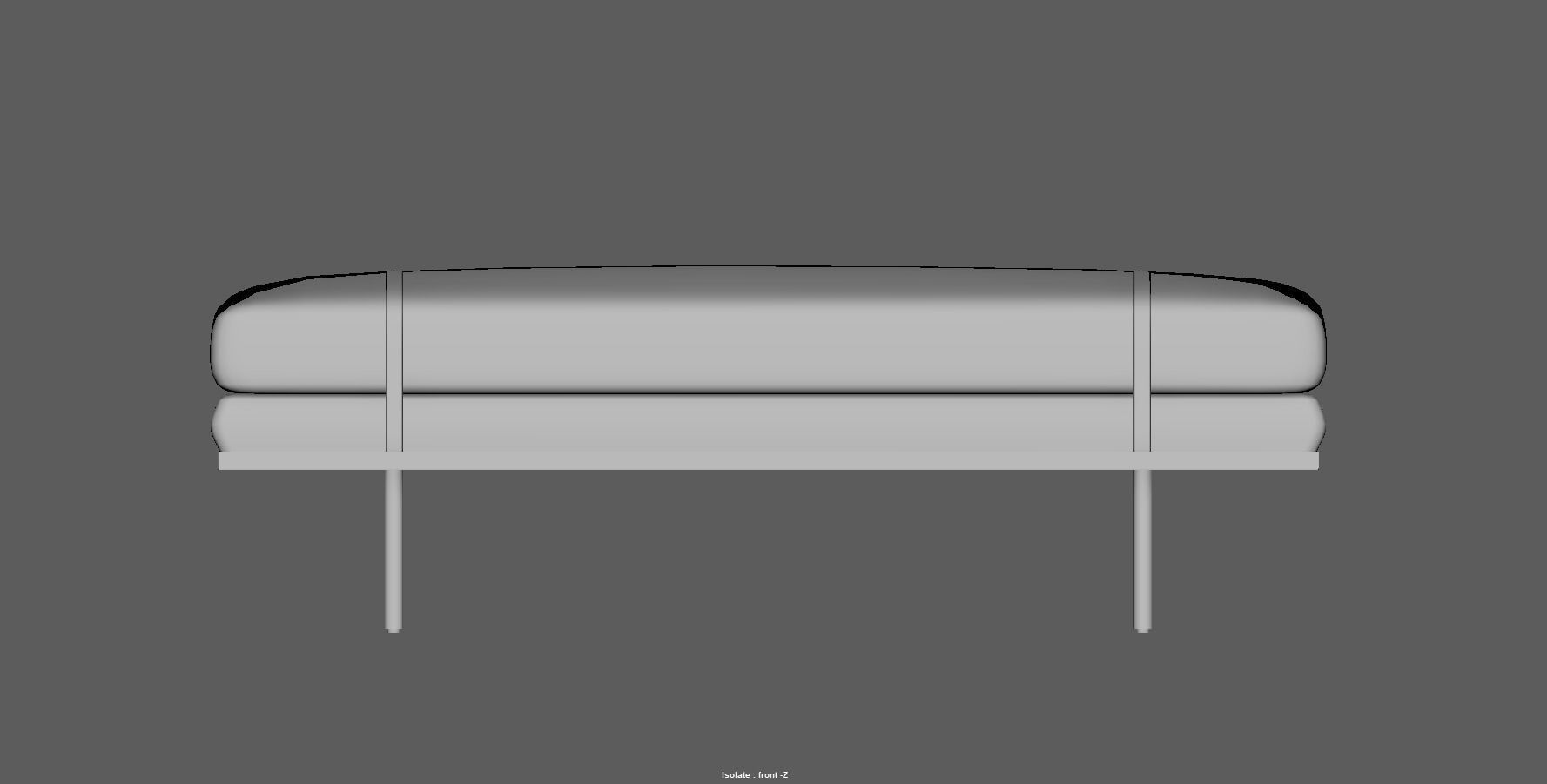 Booker bench - end bench - stool - seat - accent bench Low-poly 3D model_8