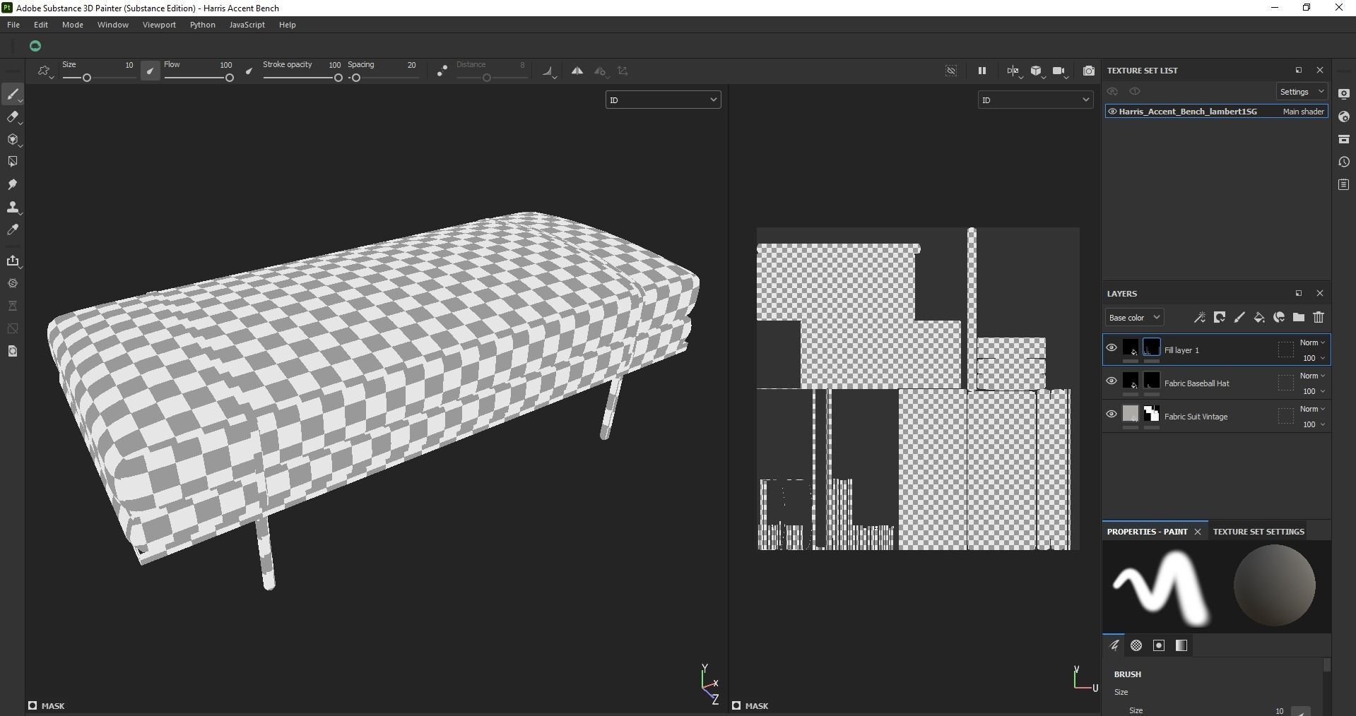 Booker bench - end bench - stool - seat - accent bench Low-poly 3D model_18