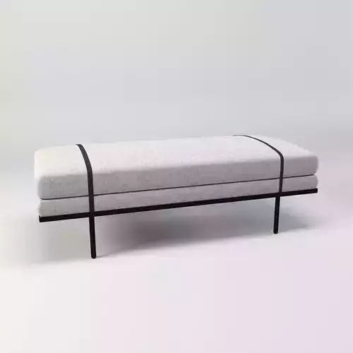 Booker bench -  end bench - stool - seat - accent bench Low-poly 3D model