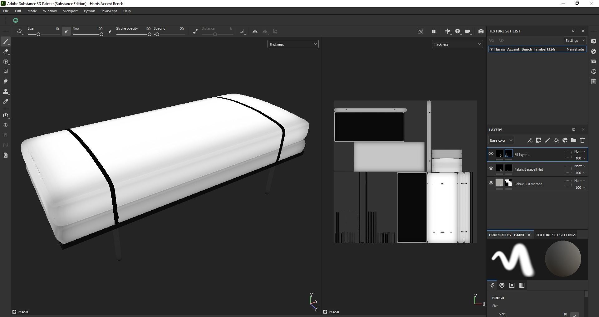 Booker bench - end bench - stool - seat - accent bench Low-poly 3D model_22