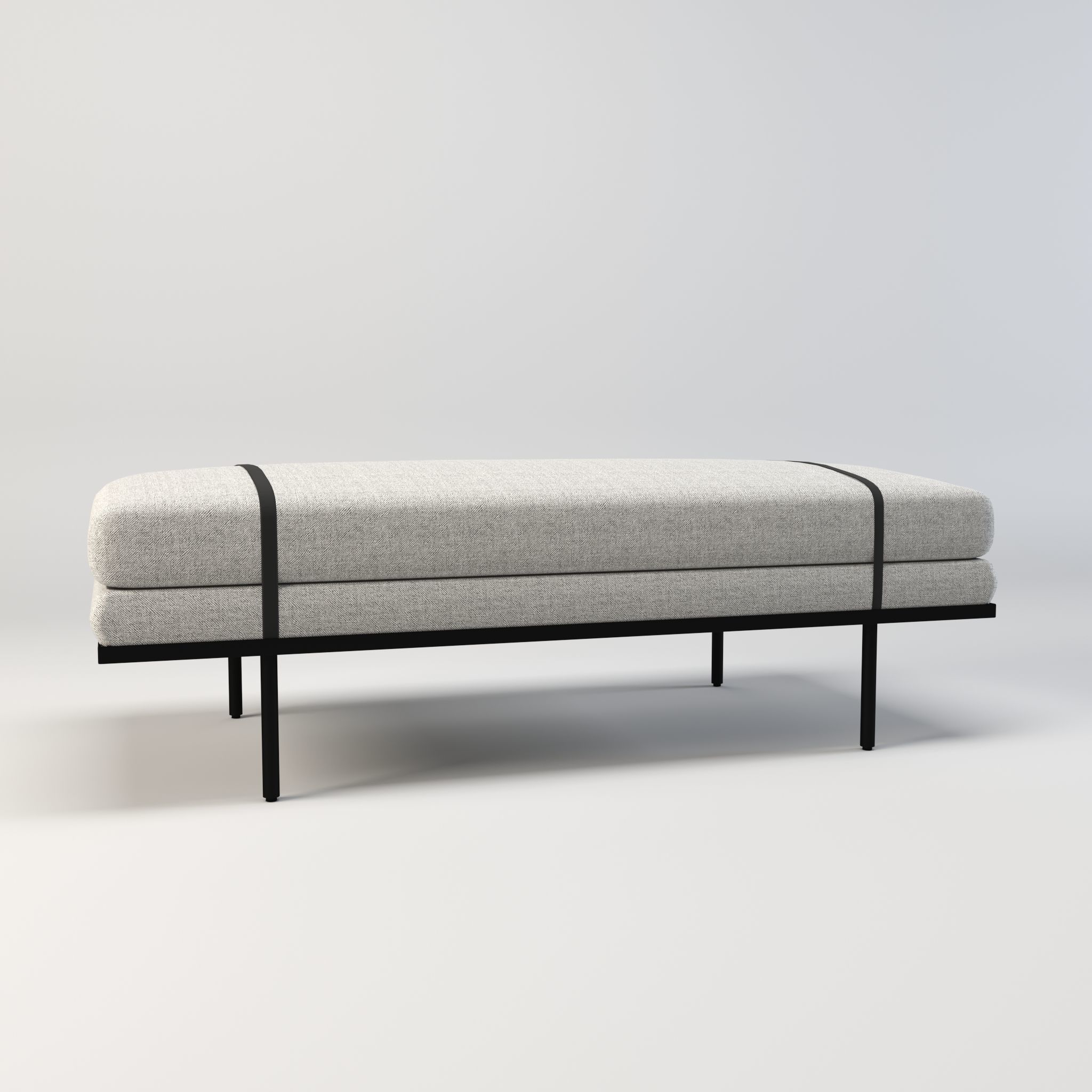 Booker bench - end bench - stool - seat - accent bench Low-poly 3D model_4