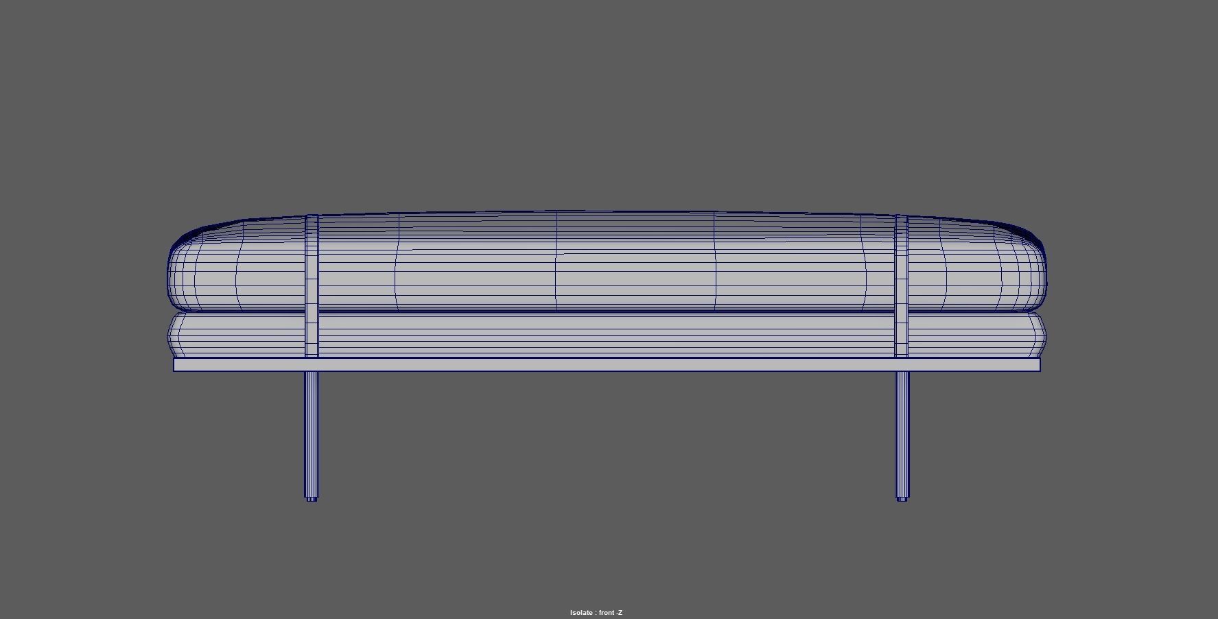 Booker bench - end bench - stool - seat - accent bench Low-poly 3D model_9