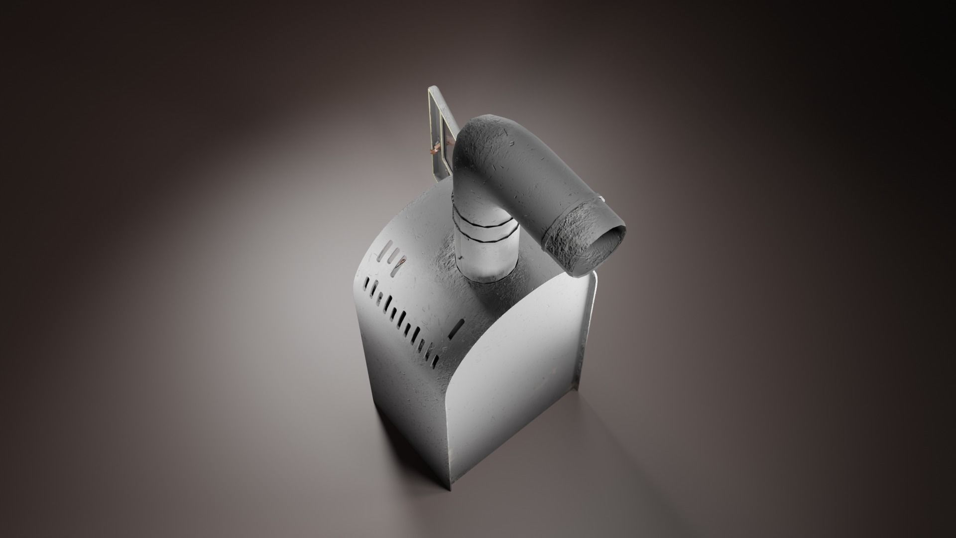 Stove for warming Low-poly 3D model_4