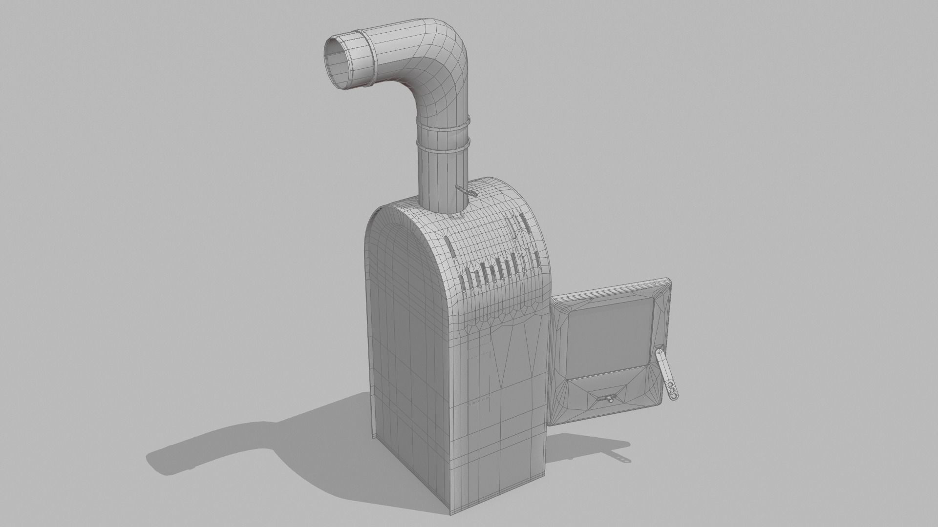 Stove for warming Low-poly 3D model_8