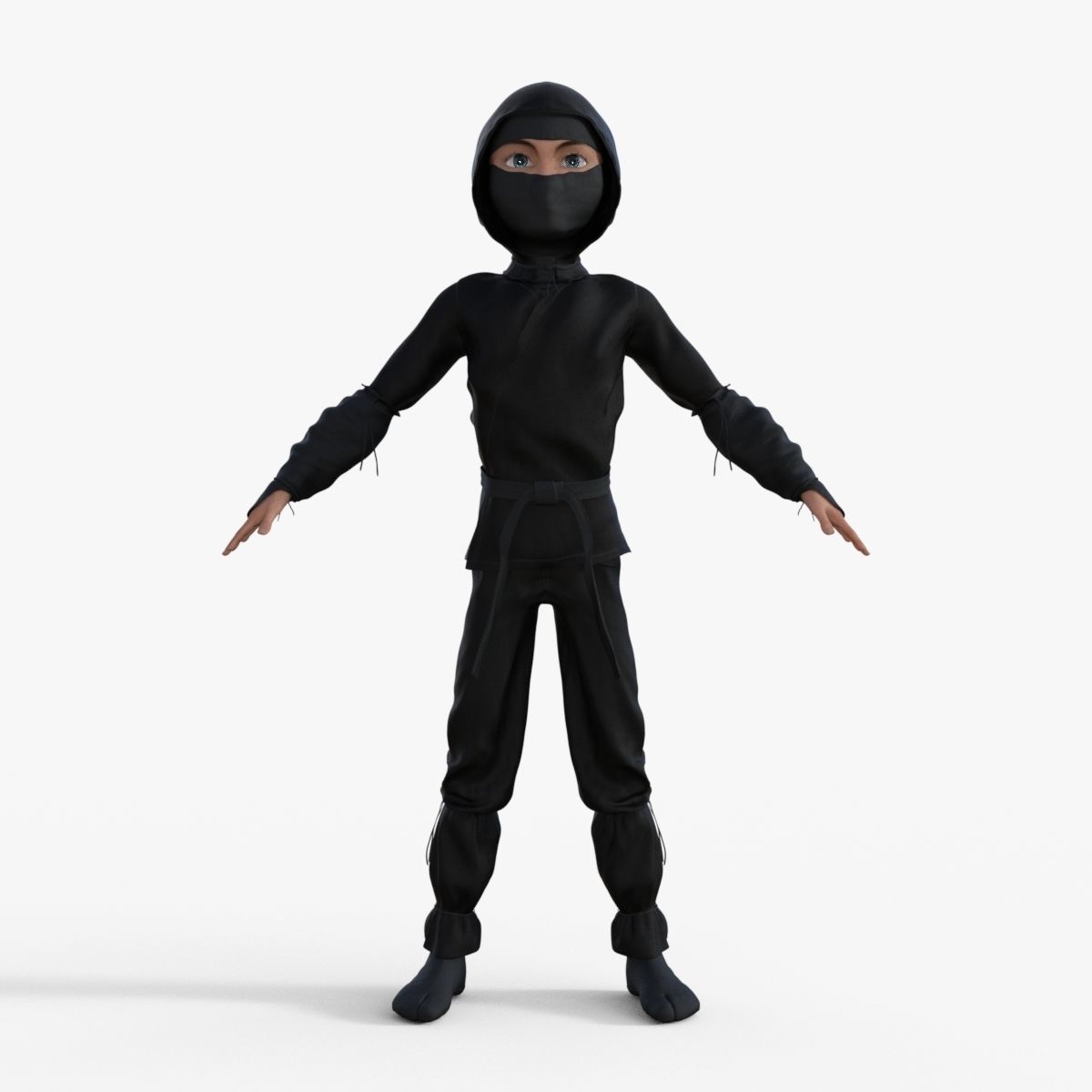 Ninja Rigged 3D model_1