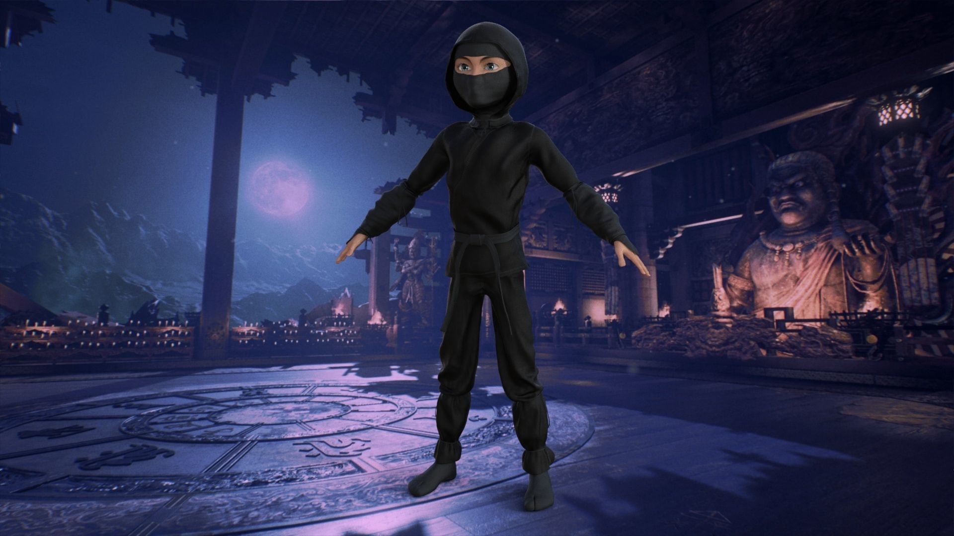 Ninja Rigged 3D model_9