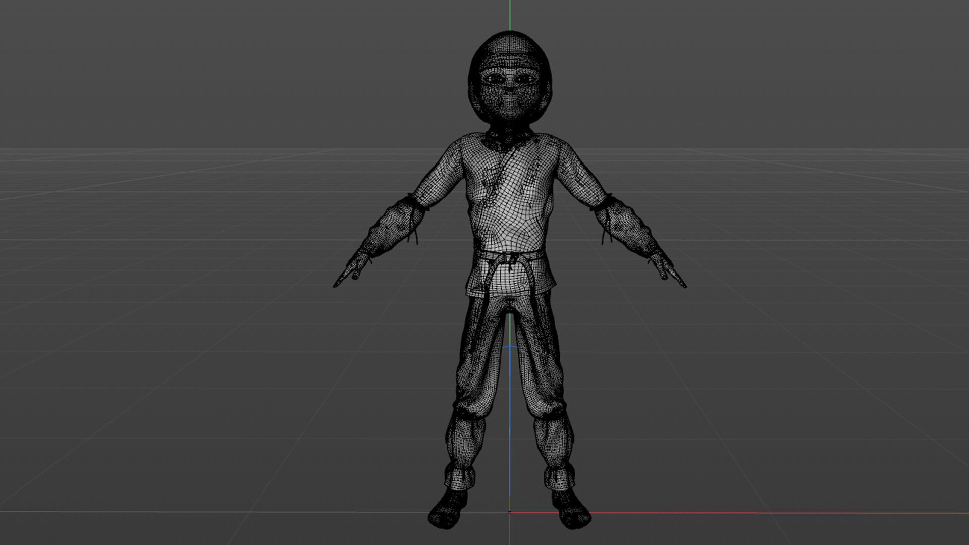 Ninja Rigged 3D model_19
