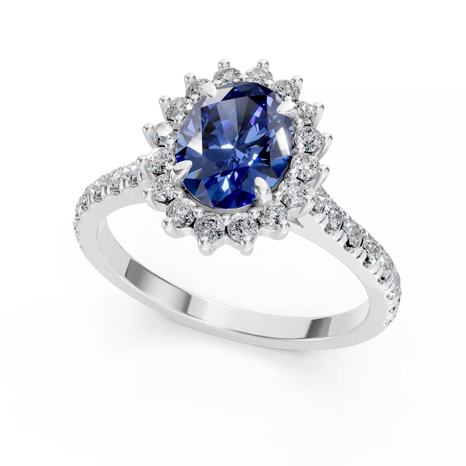 Blue Sapphire Ring Free 3D print model
