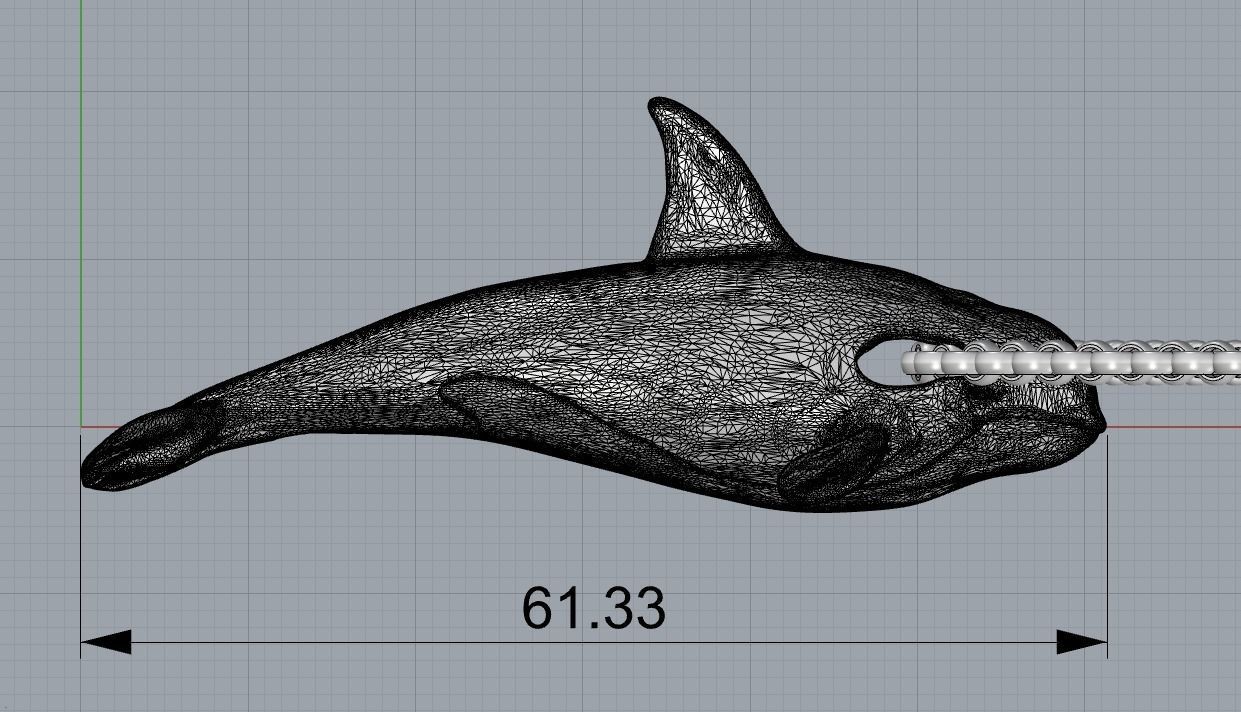 101202 P killer Whale Orca pendant model with enamel  3D print model_8