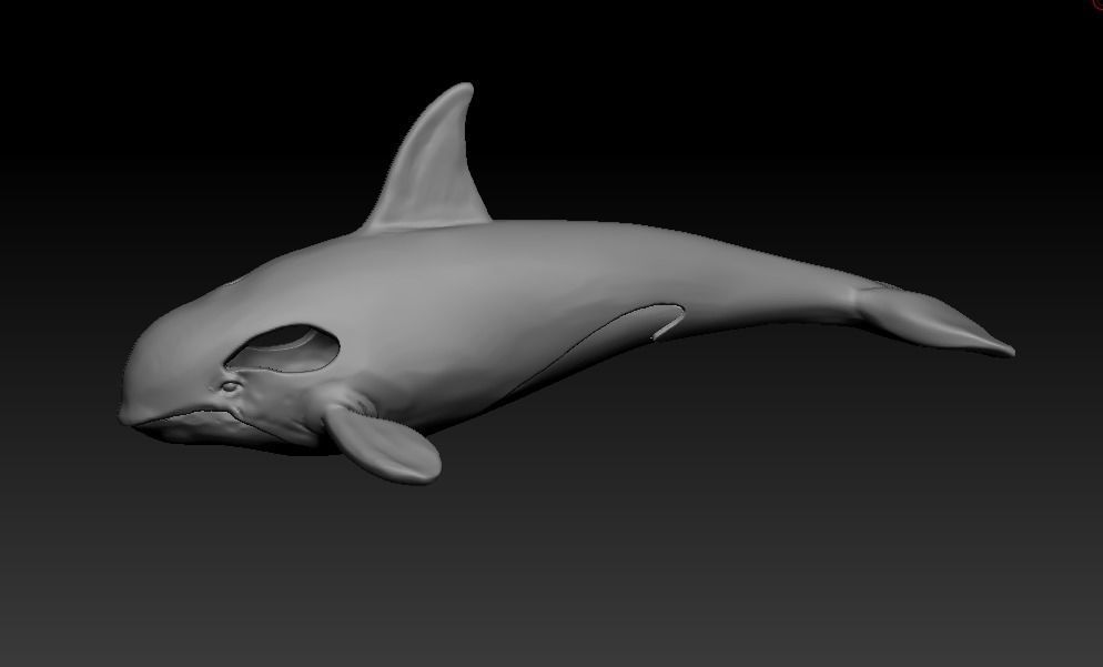 101202 P killer Whale Orca pendant model with enamel  3D print model_19