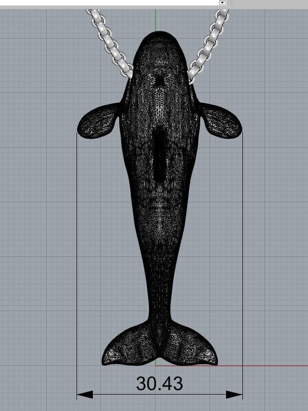 101202 P killer Whale Orca pendant model with enamel  3D print model_9