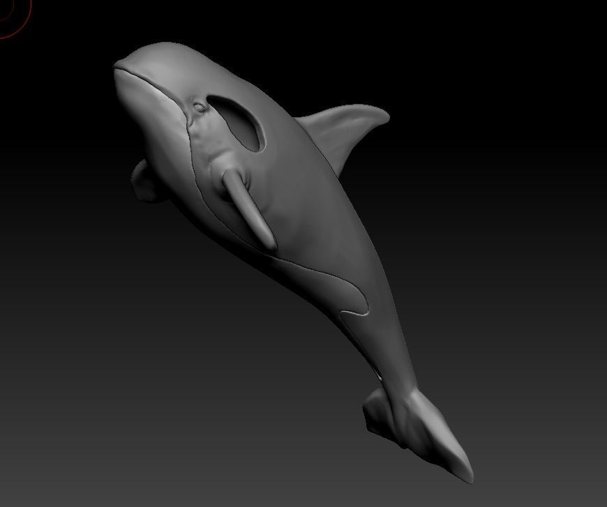 101202 P killer Whale Orca pendant model with enamel  3D print model_22