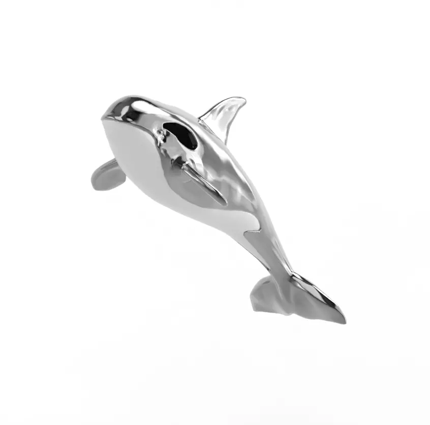 101202 P killer Whale Orca pendant model with enamel  3D print model_0