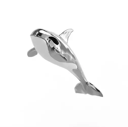 101202 P killer Whale Orca pendant model with enamel  3D print model