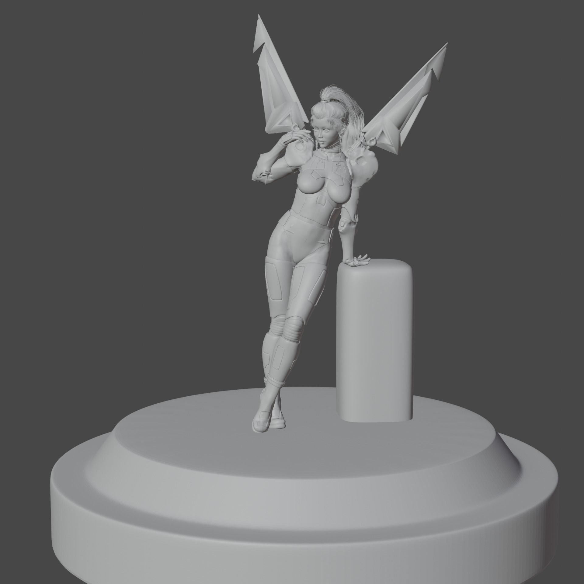 Juli the Sci Fi Character Low-poly 3D model_6
