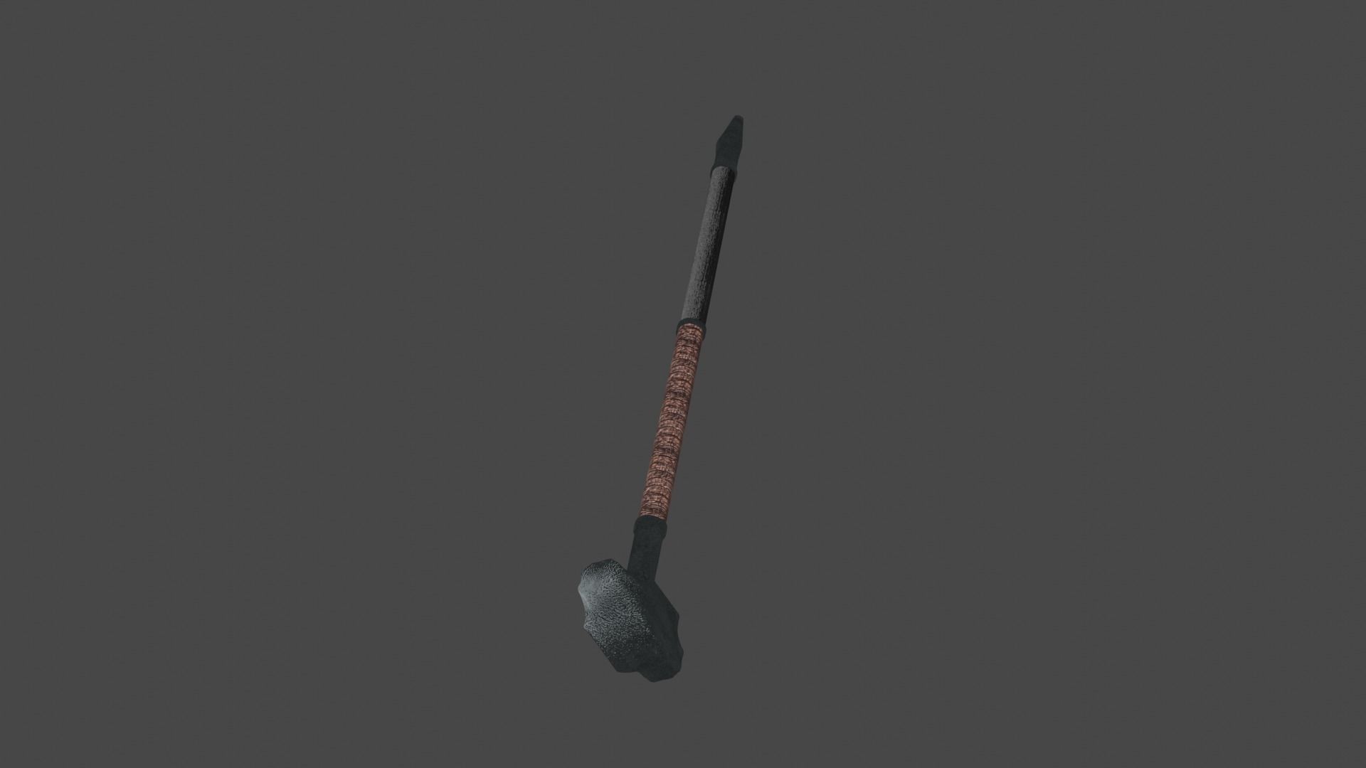 Medieval Sledge Hammer Low-poly 3D model_4