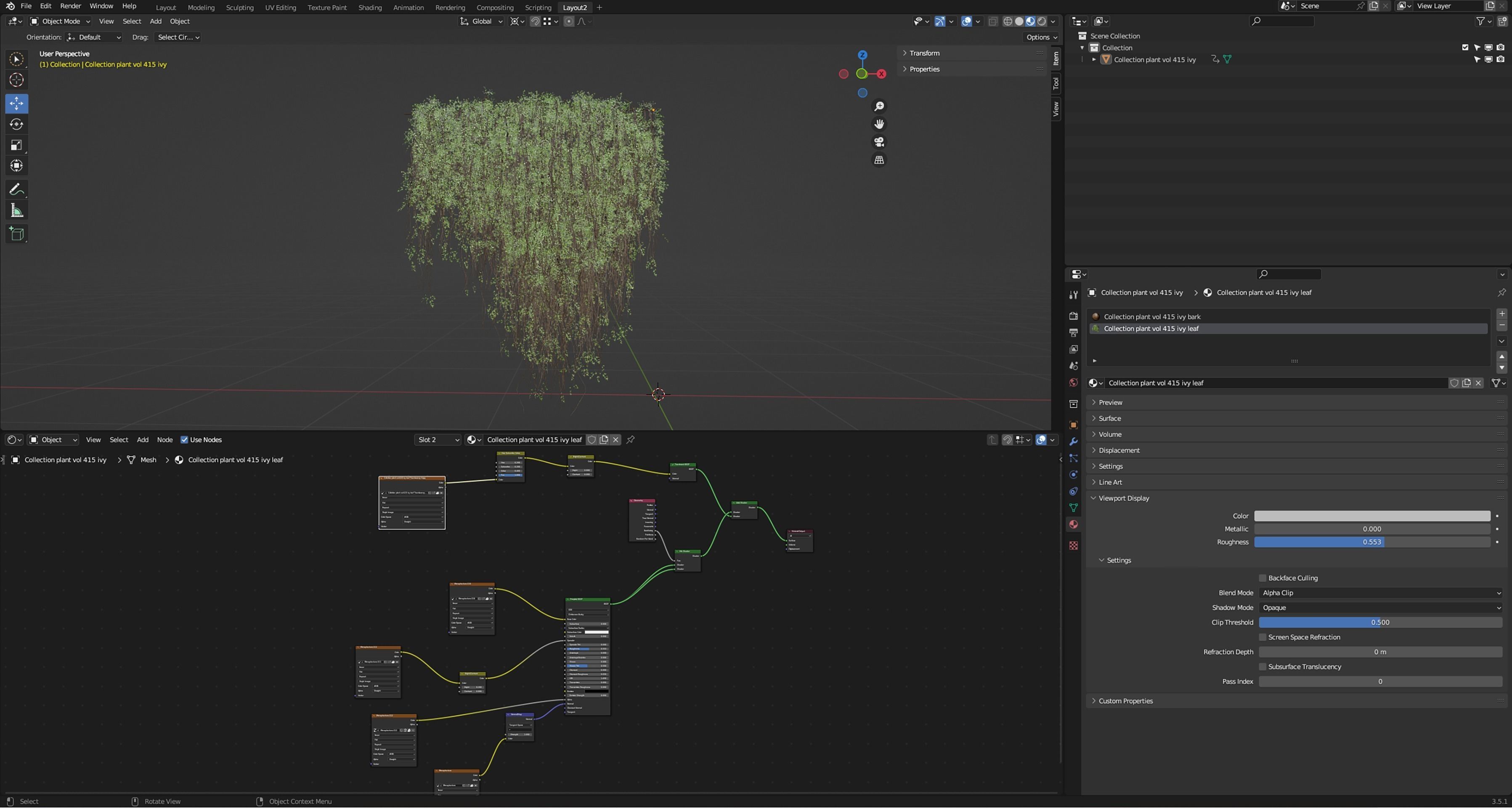 Collection plant vol 415 - blender model  3D model_6