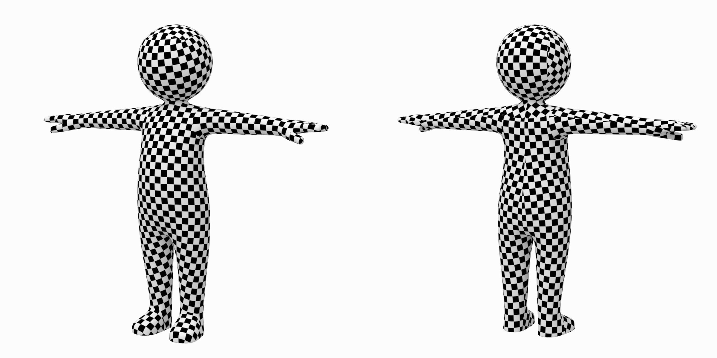 Toddler Baby Child Stickman in T-Pose 3D model_13