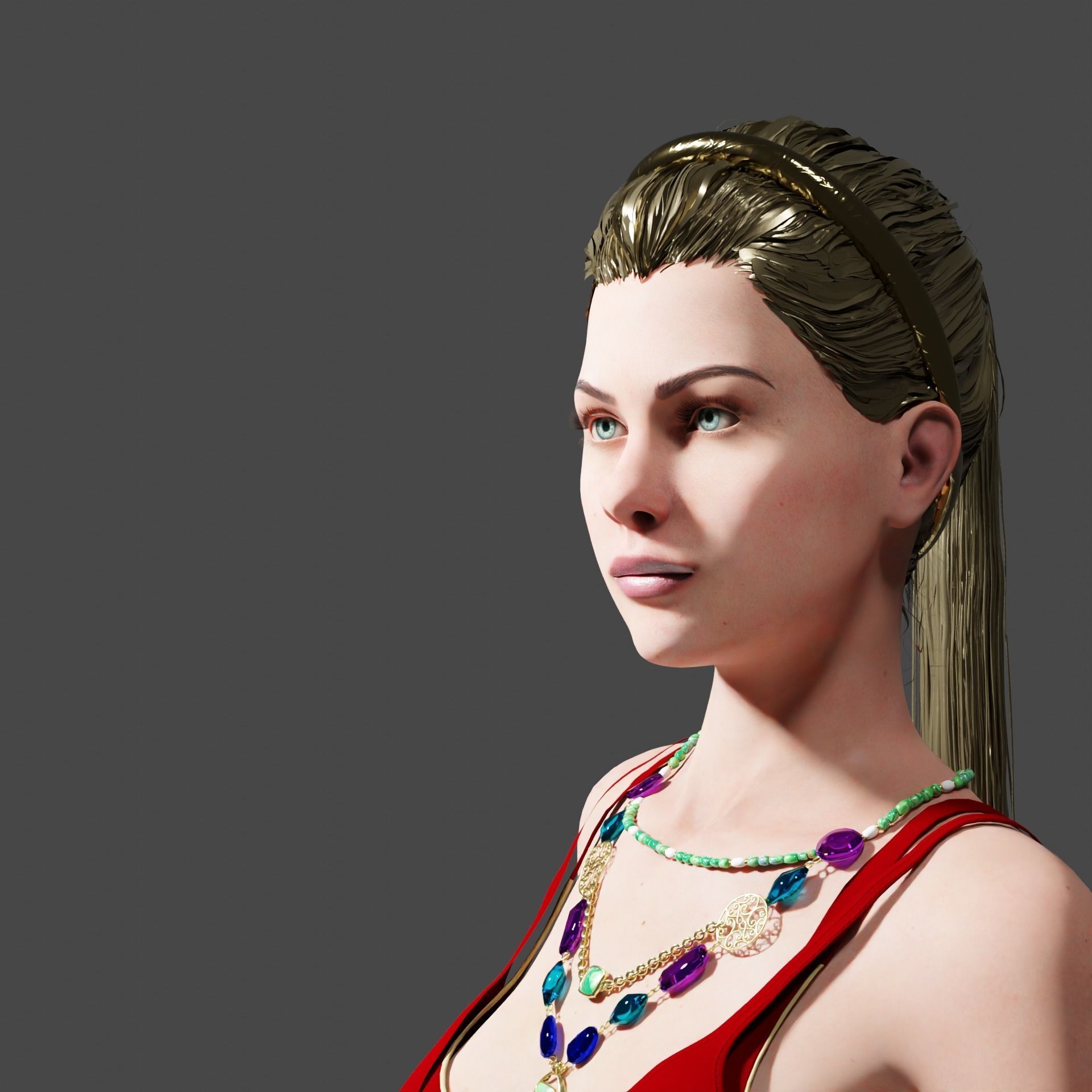 Regina Character Low-poly 3D model_2