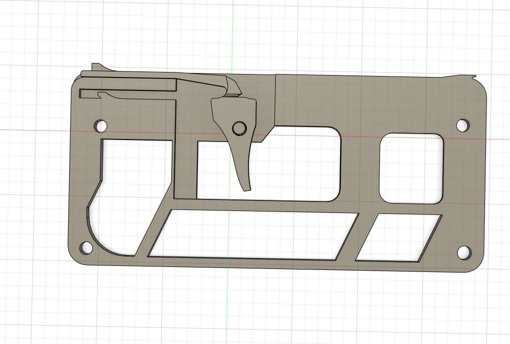Ruber Band ergonomic gun 3D print model_3
