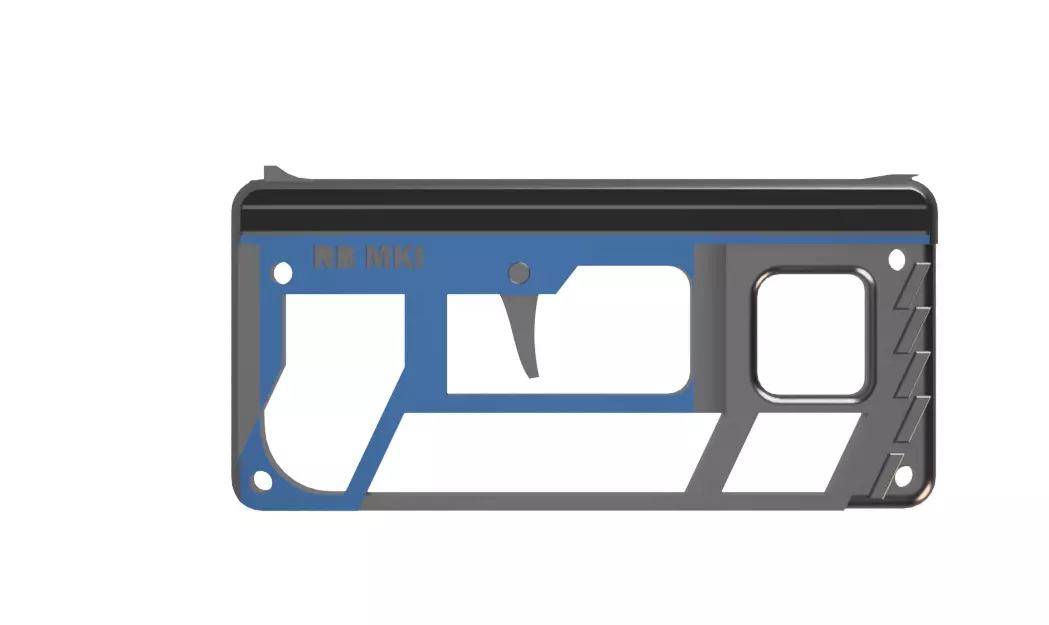 Ruber Band ergonomic gun 3D print model_0