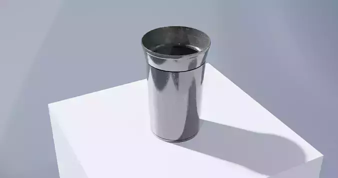 steel glass 3d model low poly Free low-poly 3D model