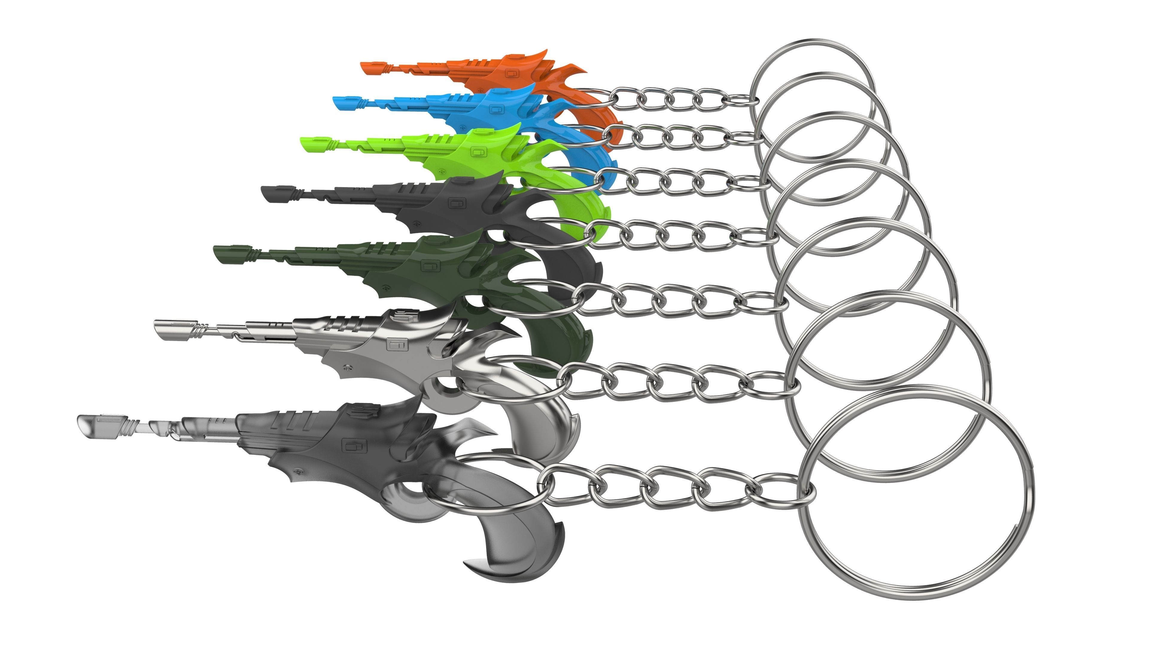 Keychain - Klingon Disruptor - Star Trek - Printable - STL 3D print model_11