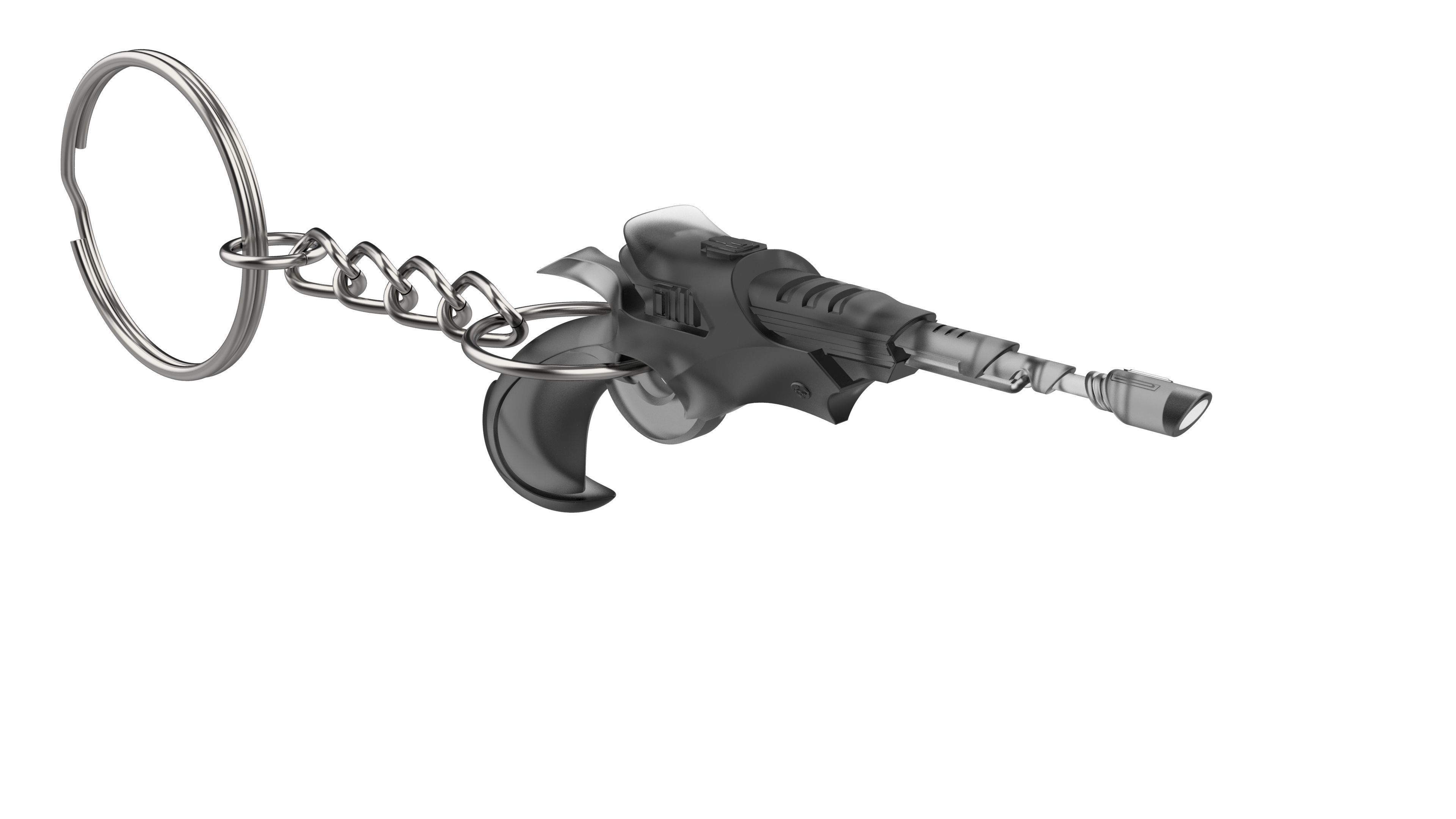 Keychain - Klingon Disruptor - Star Trek - Printable - STL 3D print model_6