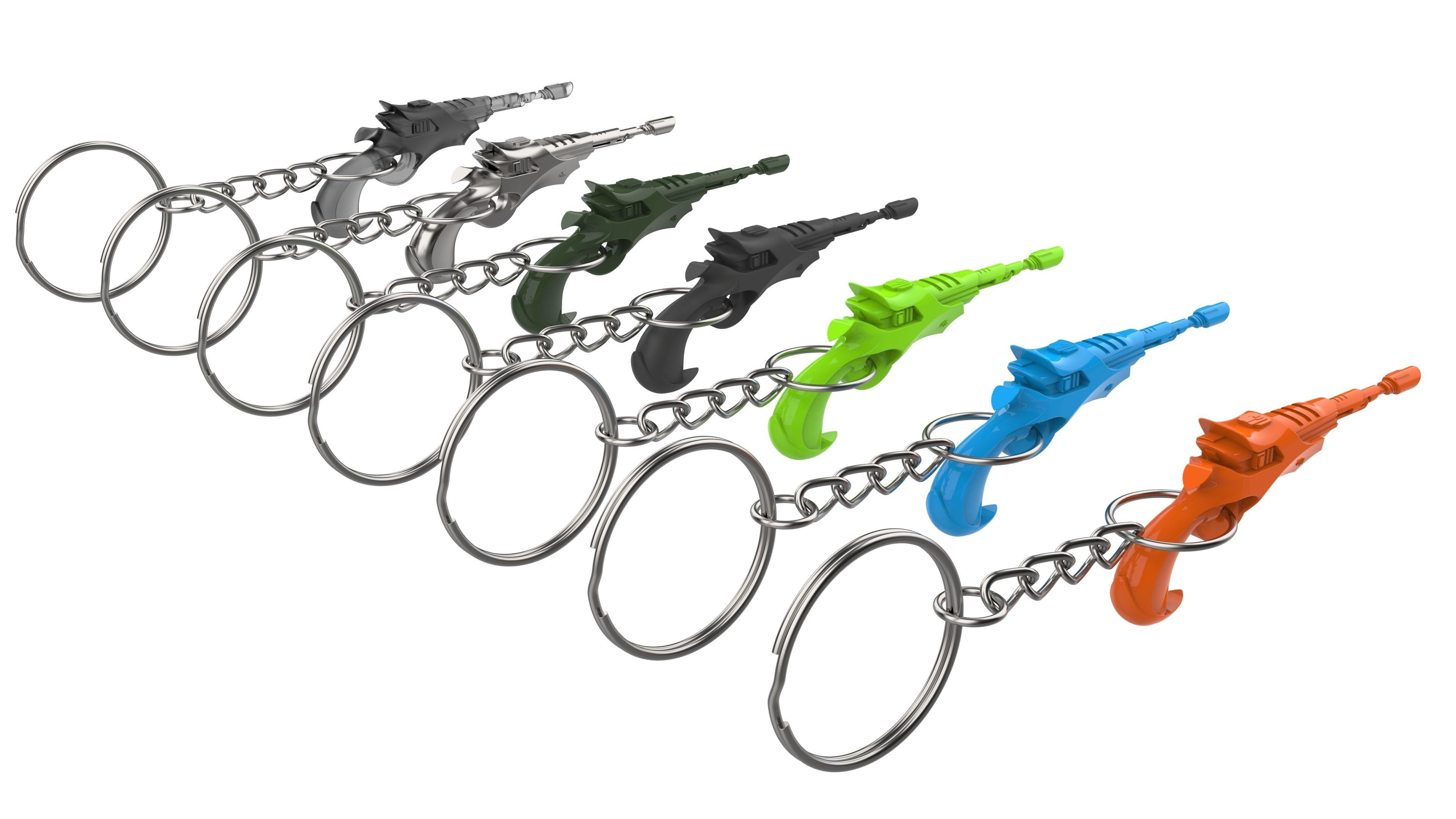 Keychain - Klingon Disruptor - Star Trek - Printable - STL 3D print model_16