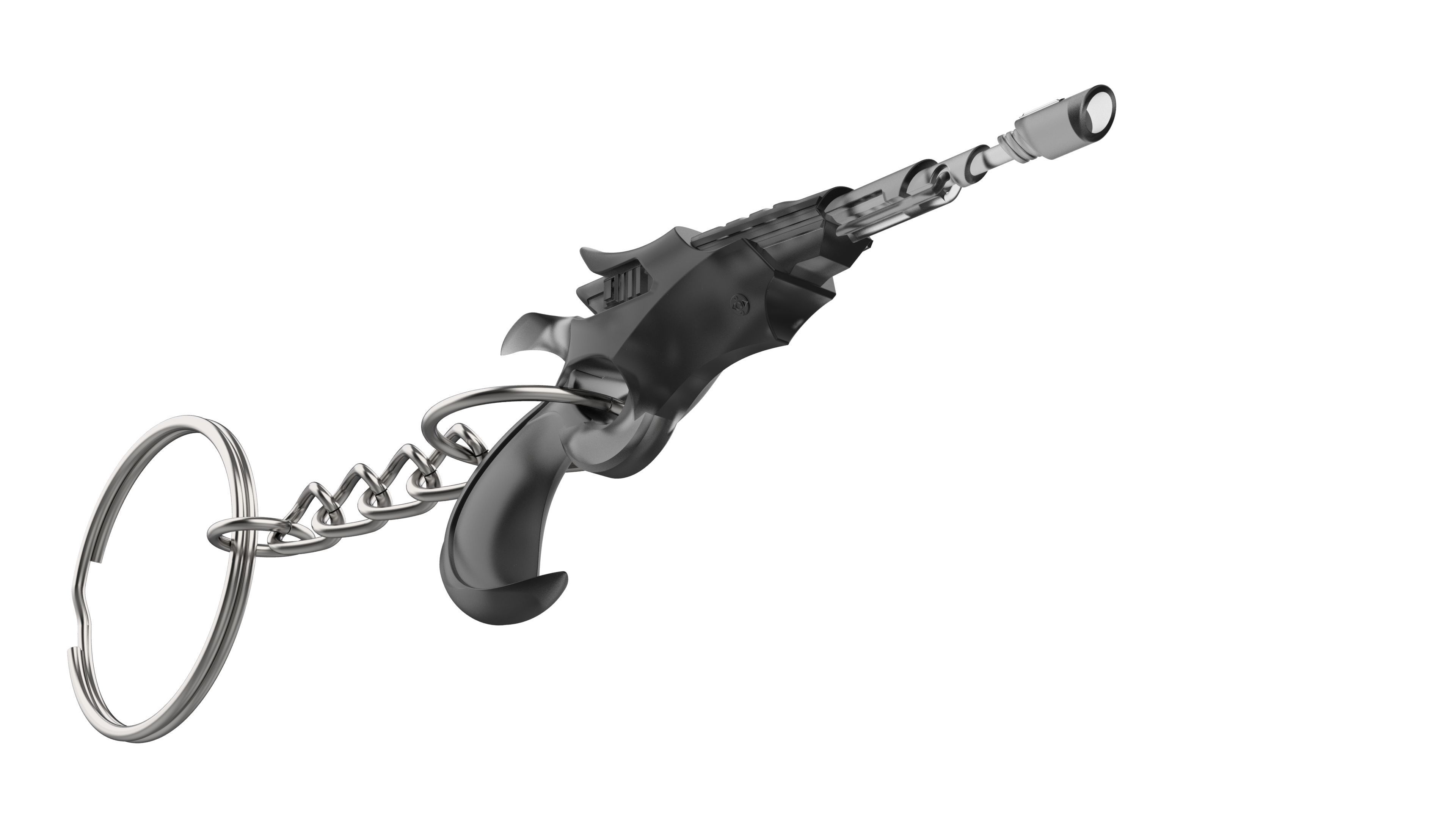 Keychain - Klingon Disruptor - Star Trek - Printable - STL 3D print model_7