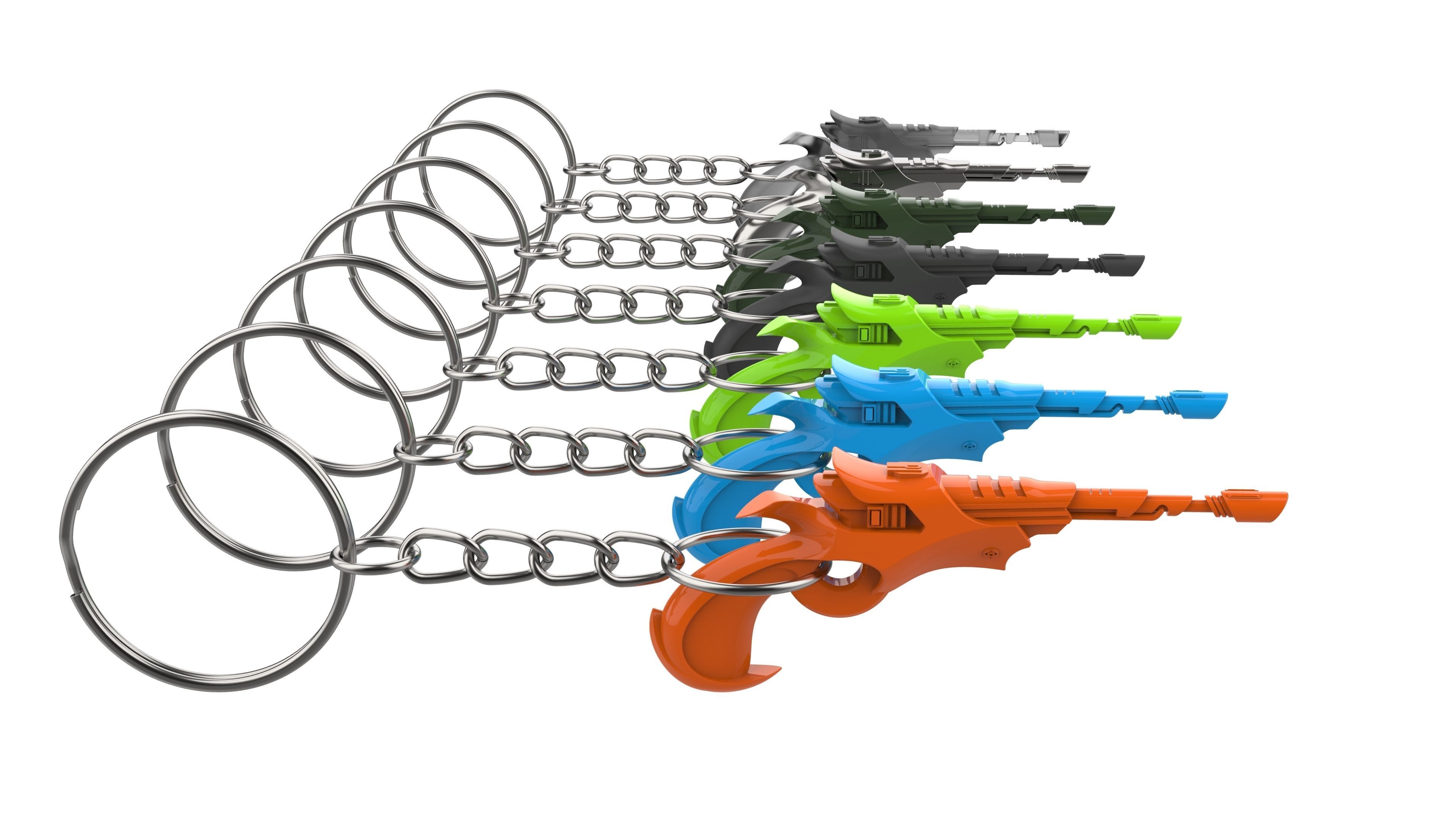 Keychain - Klingon Disruptor - Star Trek - Printable - STL 3D print model_12