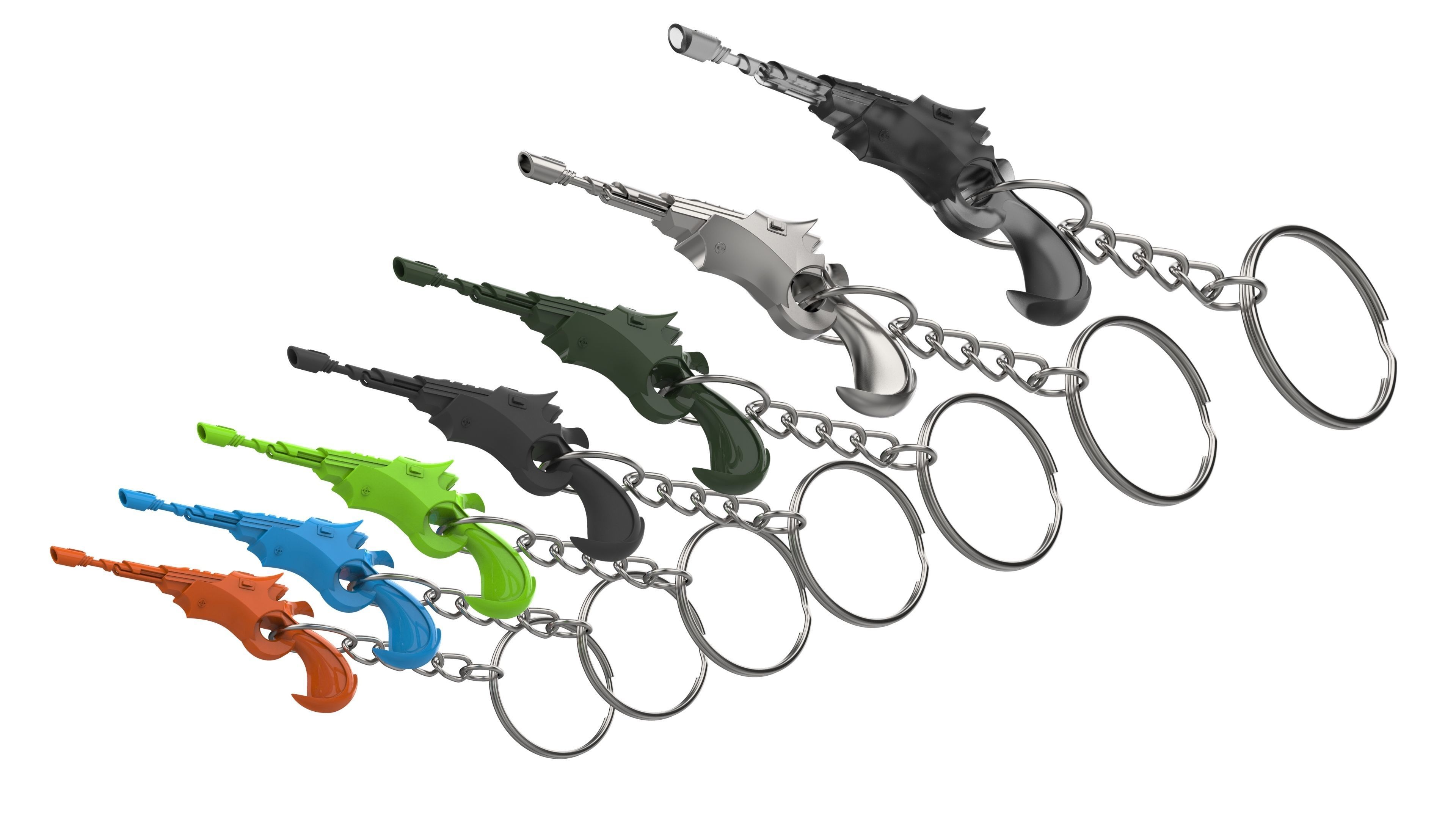 Keychain - Klingon Disruptor - Star Trek - Printable - STL 3D print model_10