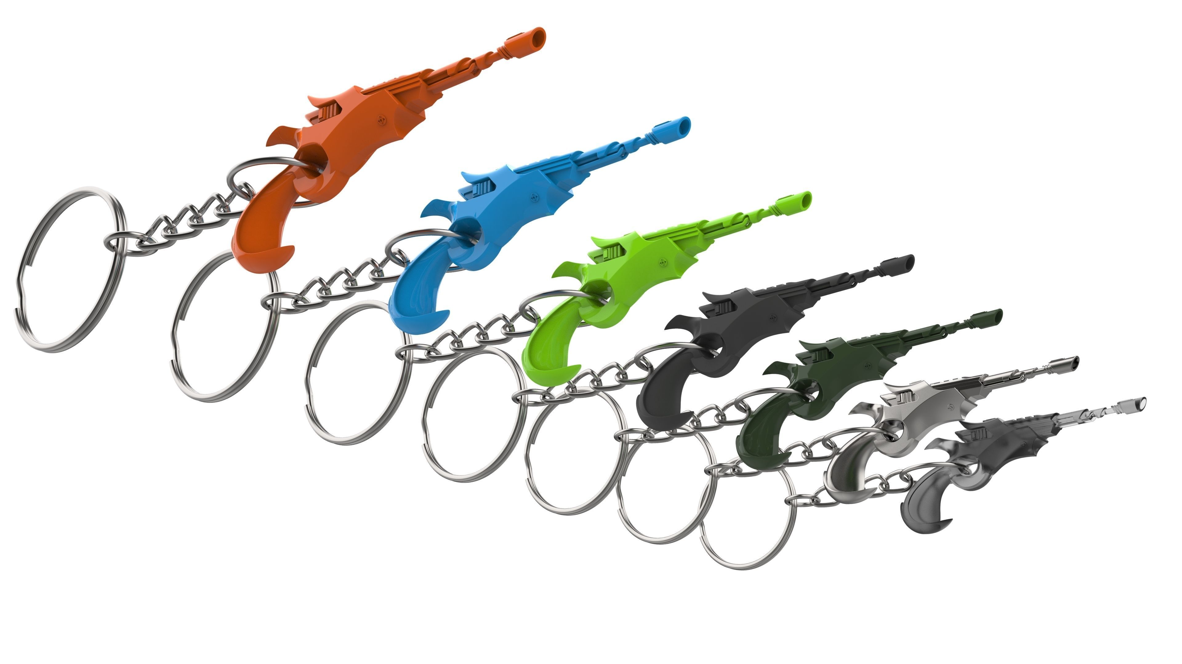 Keychain - Klingon Disruptor - Star Trek - Printable - STL 3D print model_13