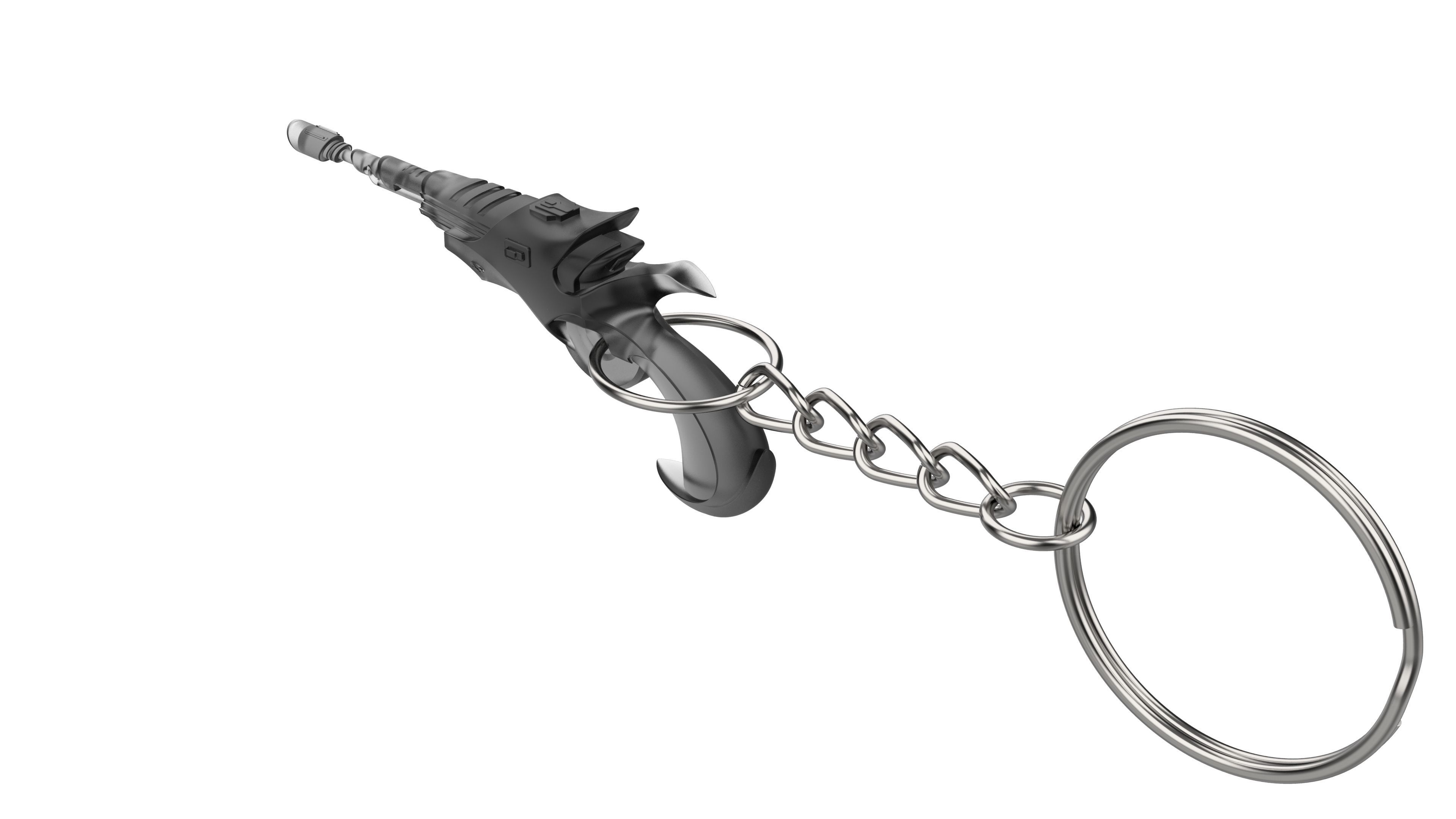 Keychain - Klingon Disruptor - Star Trek - Printable - STL 3D print model_3