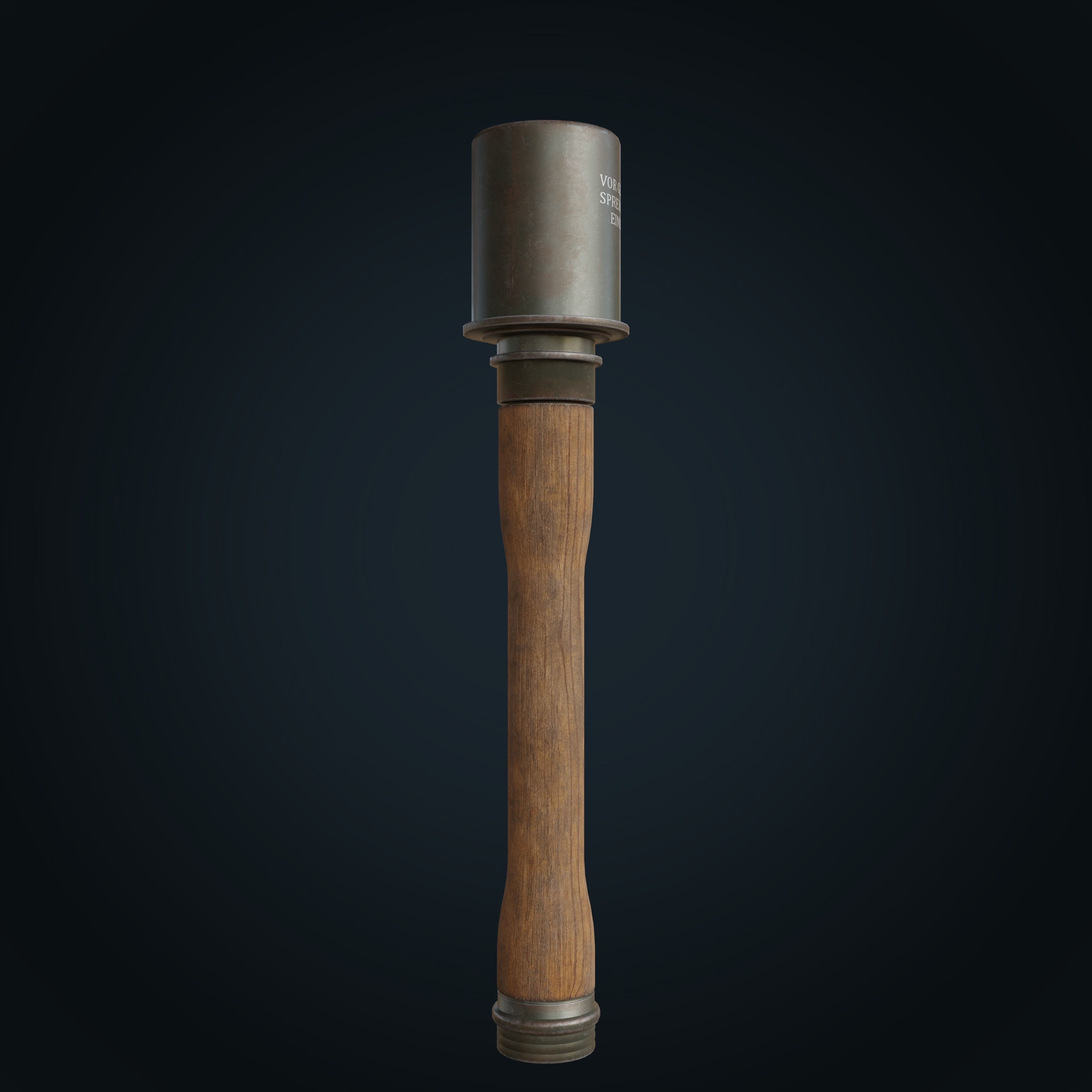 M24 Grenade WW2 Low-poly 3D model_4
