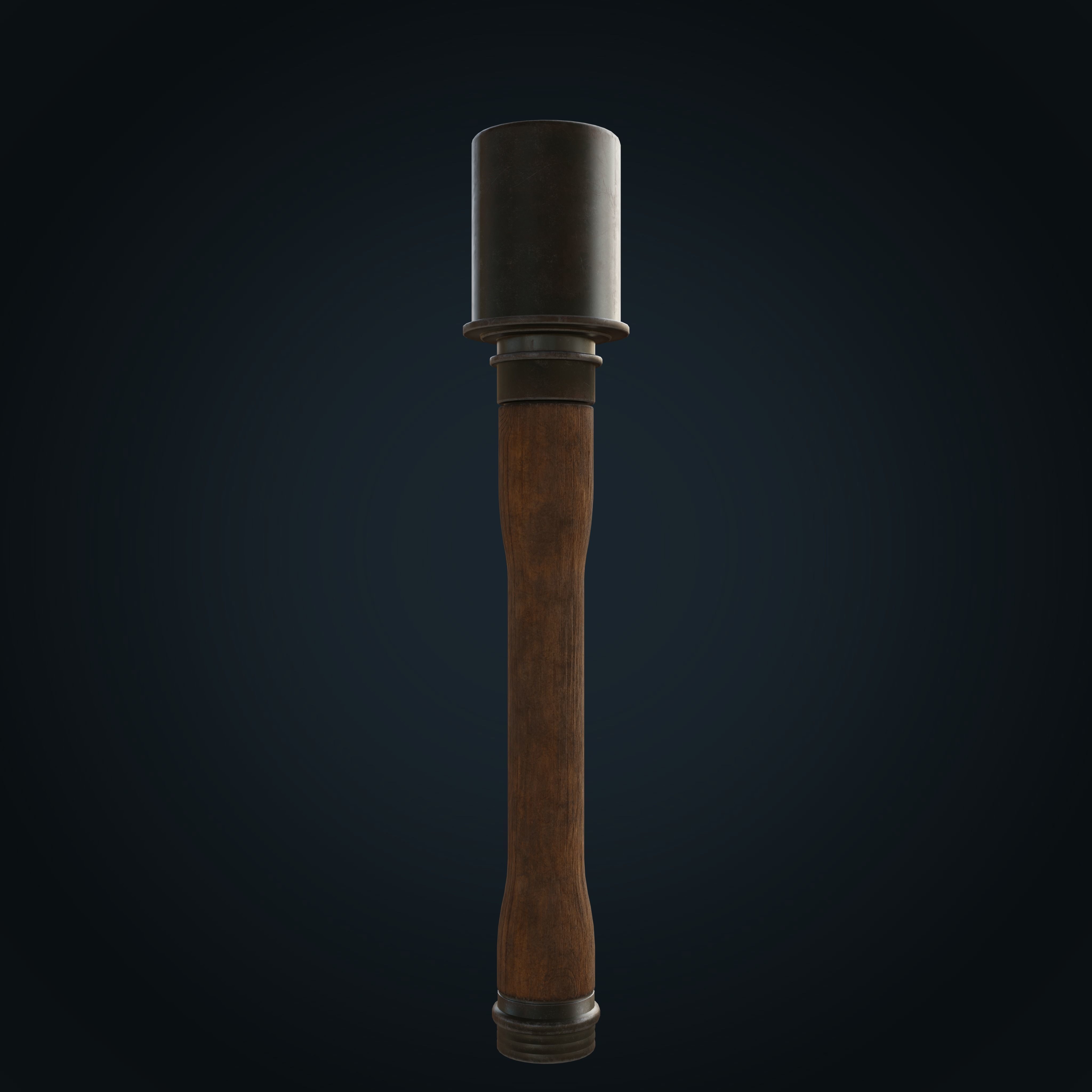 M24 Grenade WW2 Low-poly 3D model_3