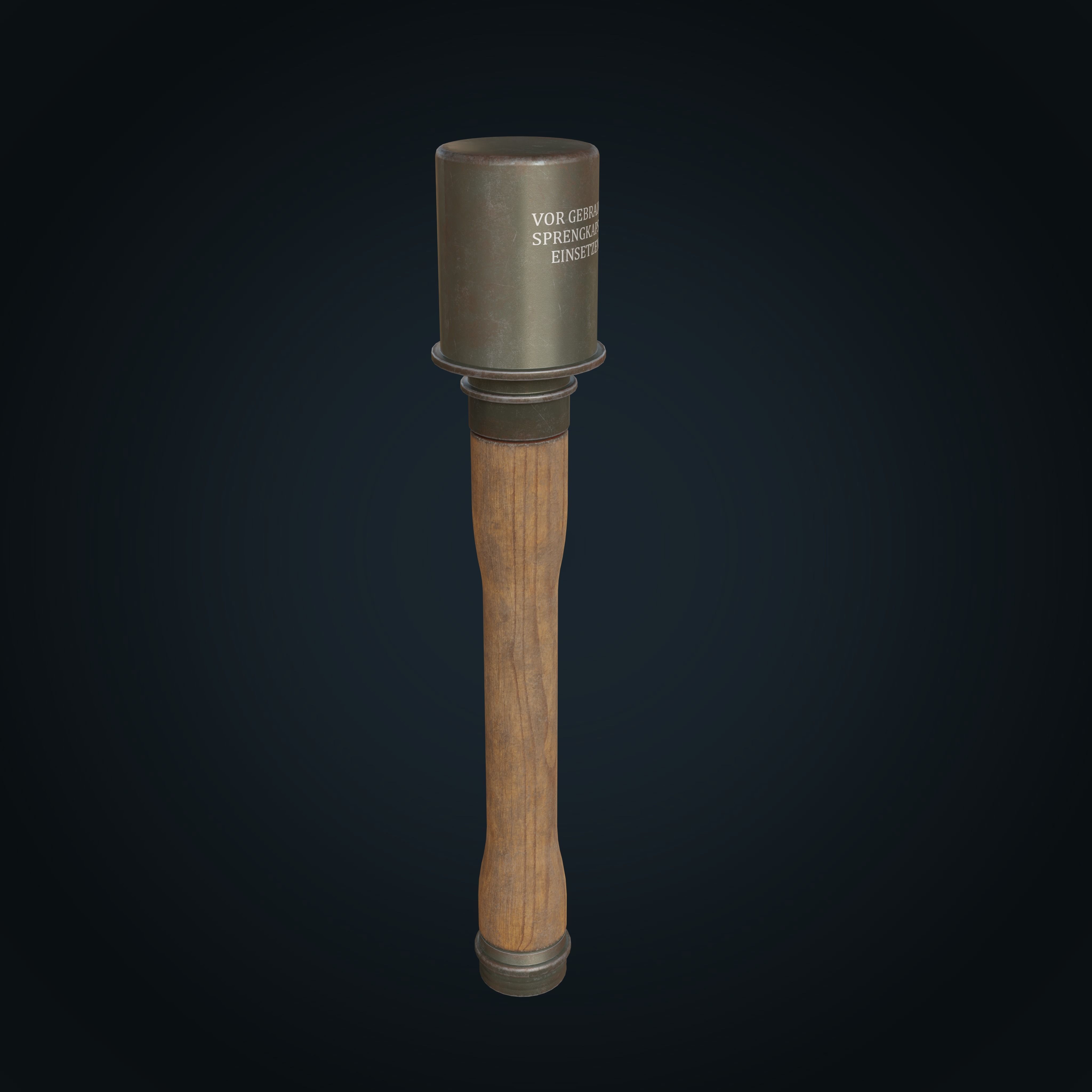 M24 Grenade WW2 Low-poly 3D model_5