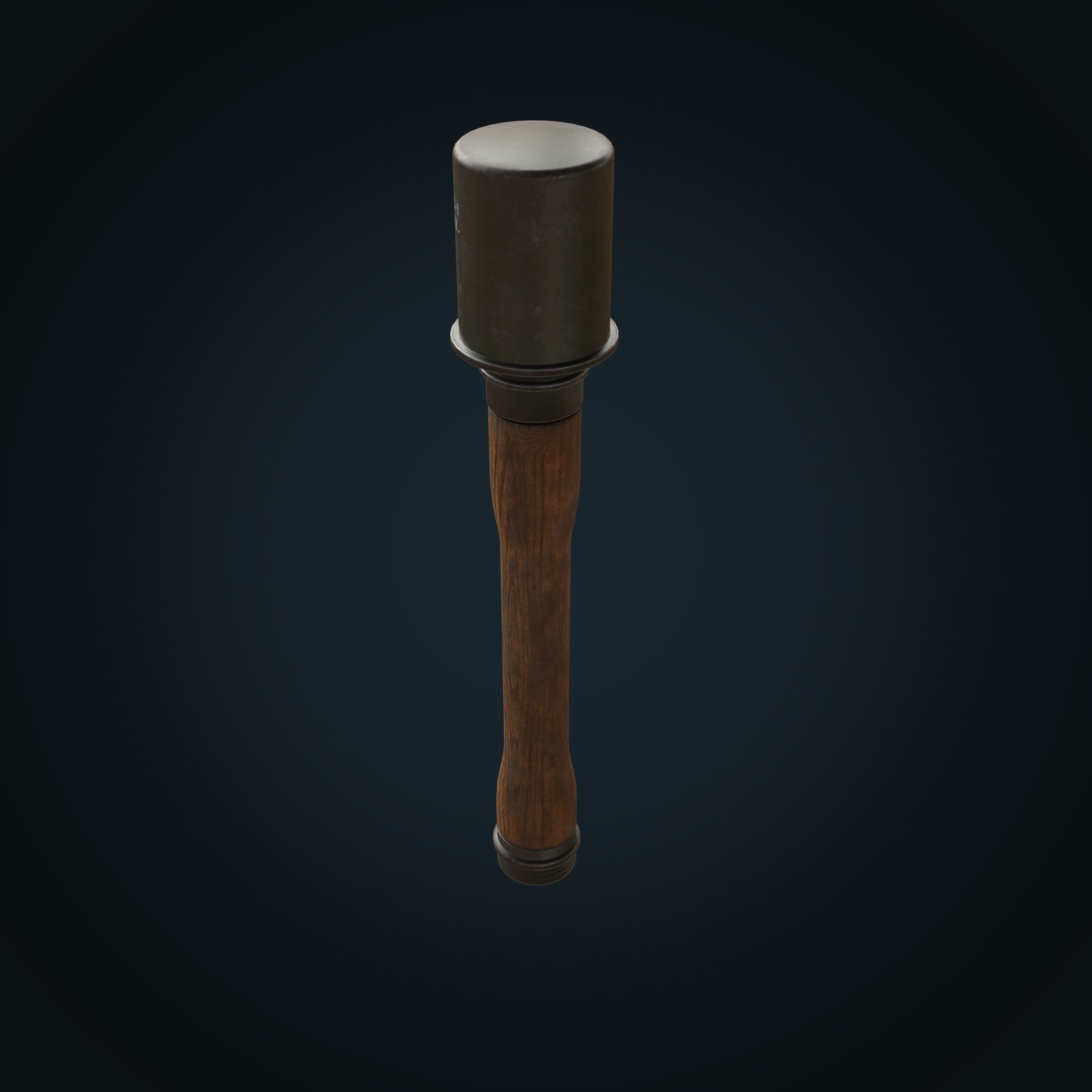 M24 Grenade WW2 Low-poly 3D model_7
