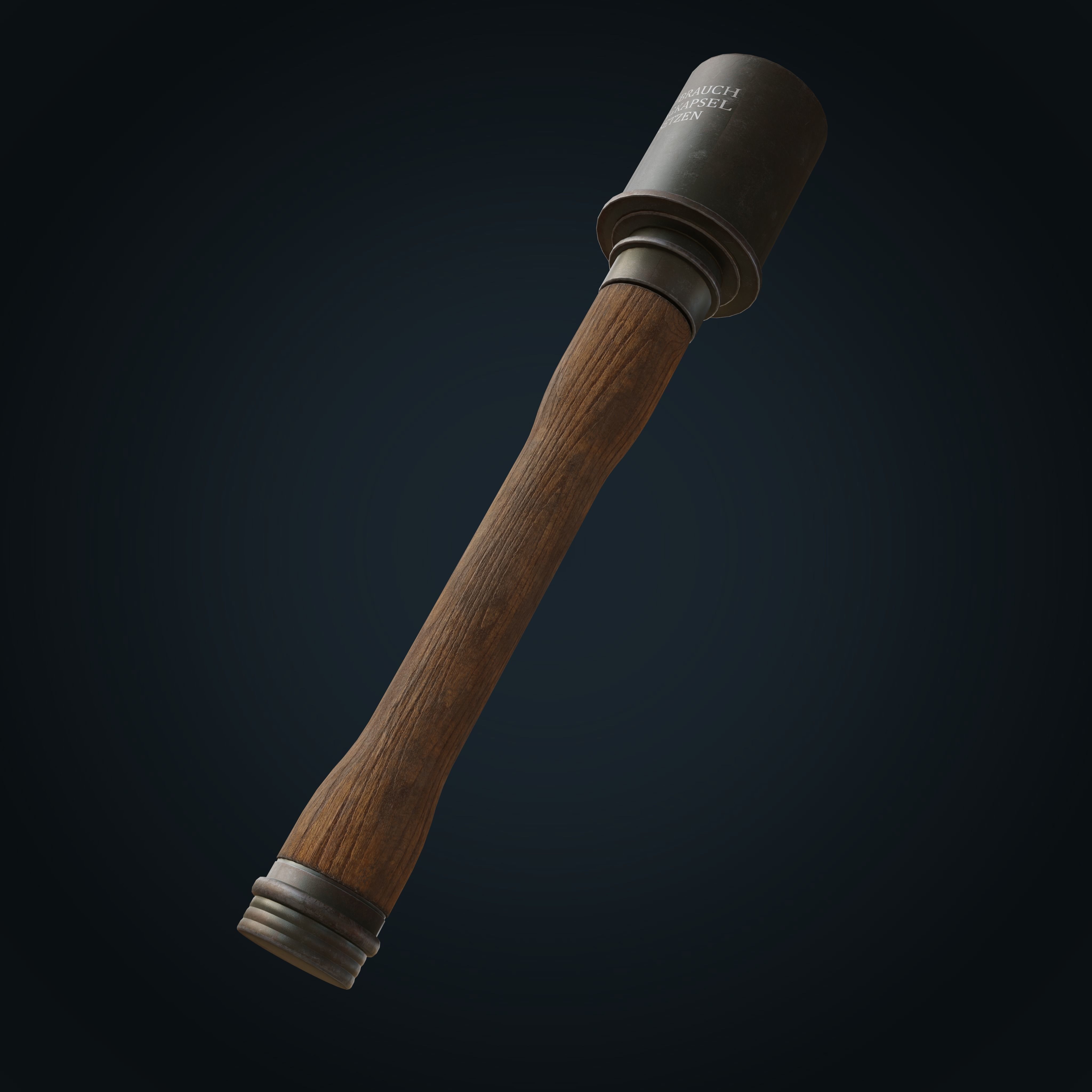 M24 Grenade WW2 Low-poly 3D model_9