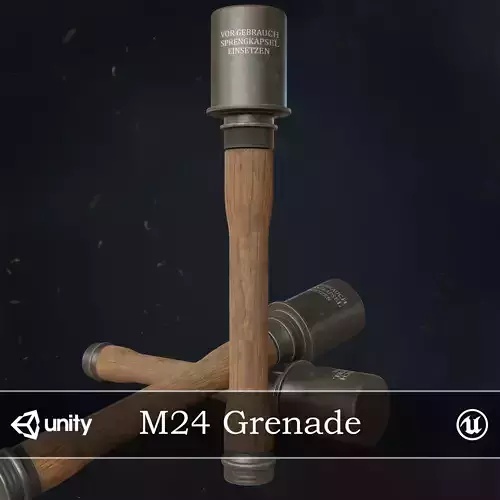 M24 Grenade WW2 Low-poly 3D model