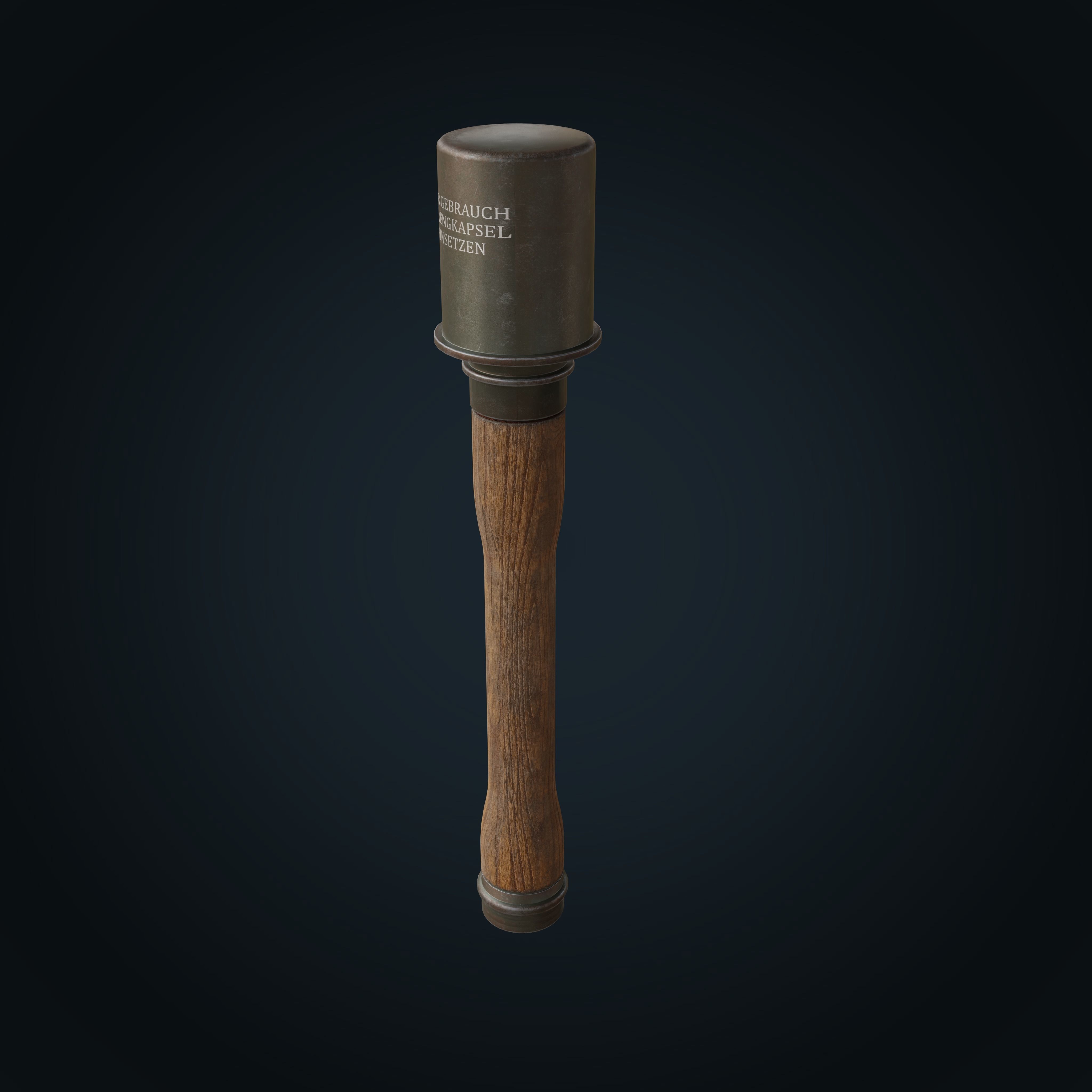M24 Grenade WW2 Low-poly 3D model_6