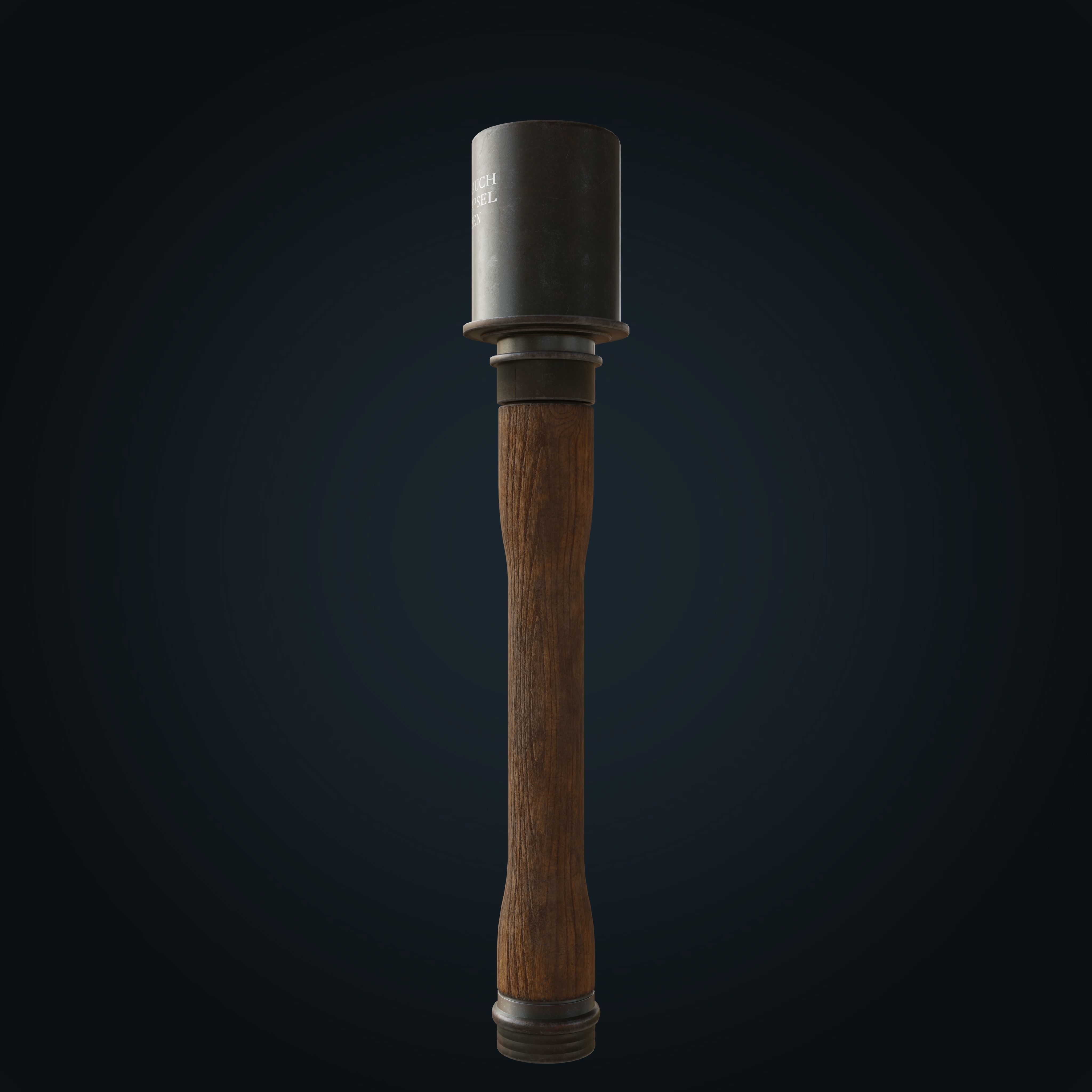 M24 Grenade WW2 Low-poly 3D model_2