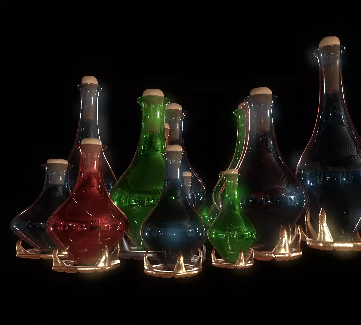 Magic Potion asset pack Low-poly 3D model_0