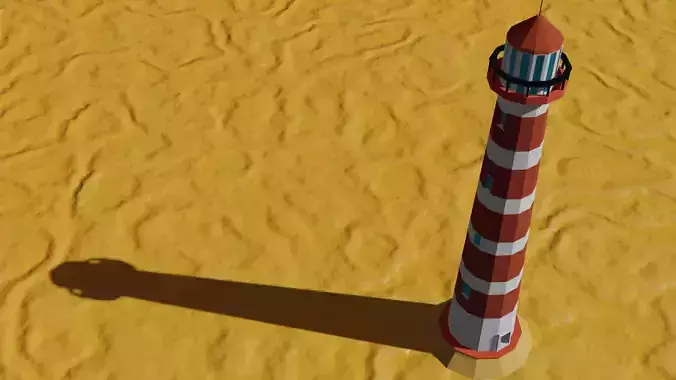 Low poly light house or watch tower