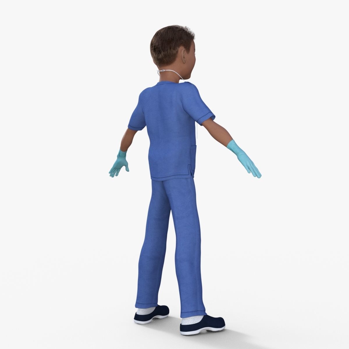 Doctor Rigged Low-poly 3D model_6