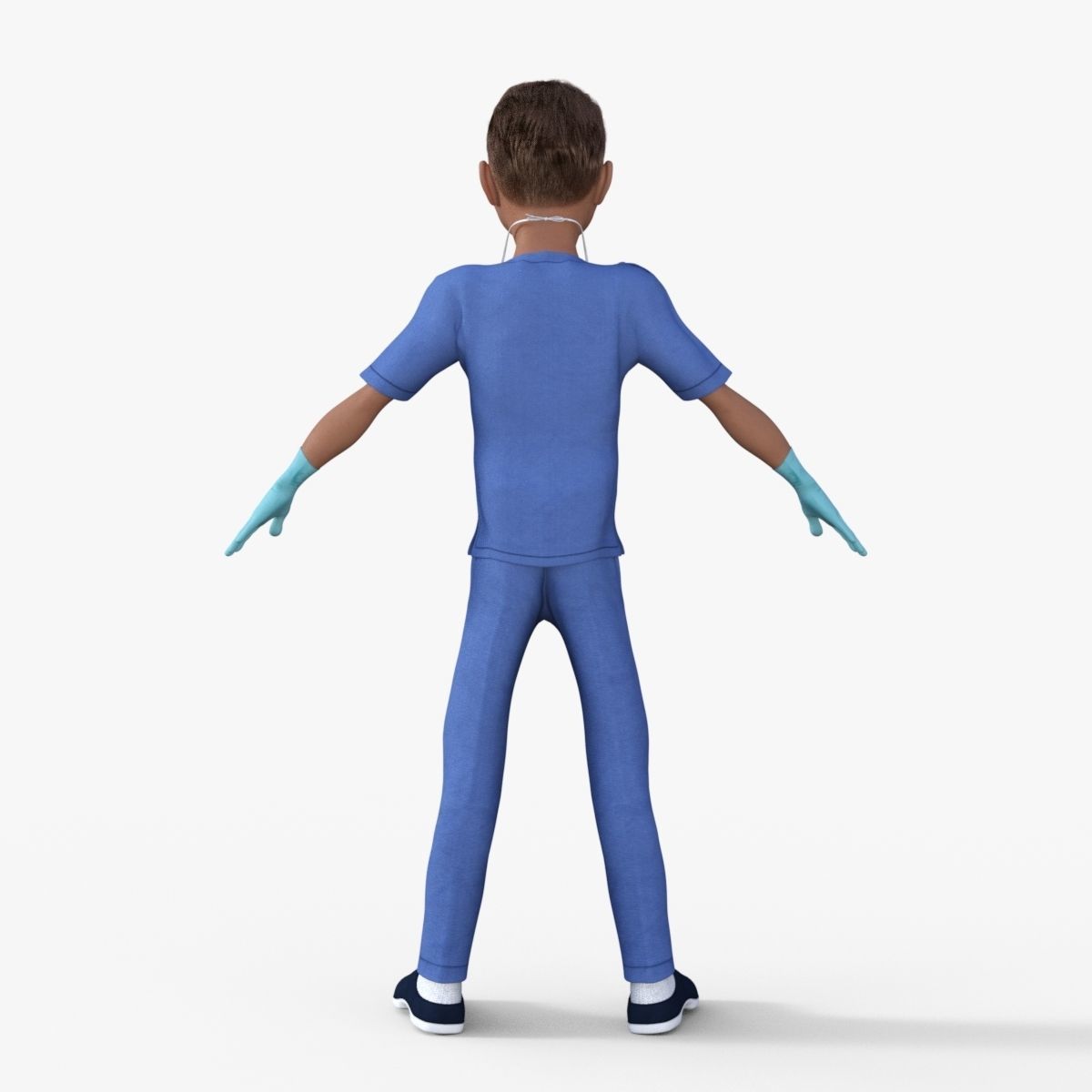 Doctor Rigged Low-poly 3D model_5