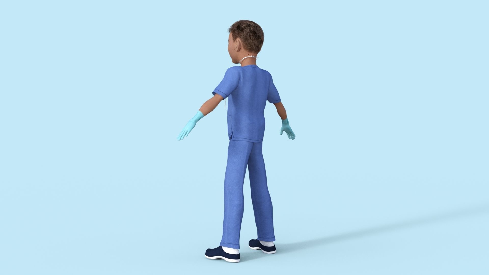 Doctor Rigged Low-poly 3D model_20